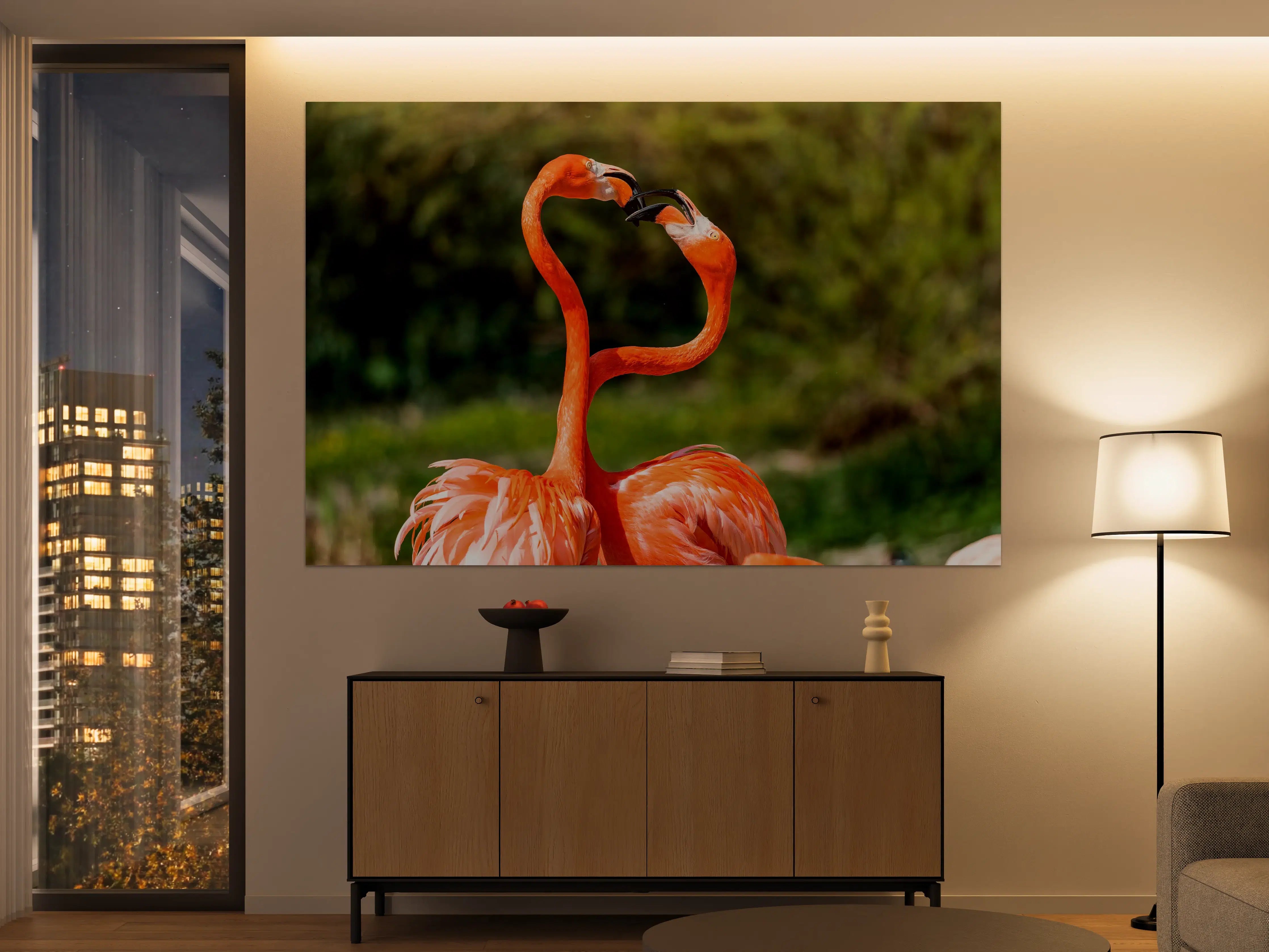 Große Wandbilder - Amerikanisches Flamingo-Paar