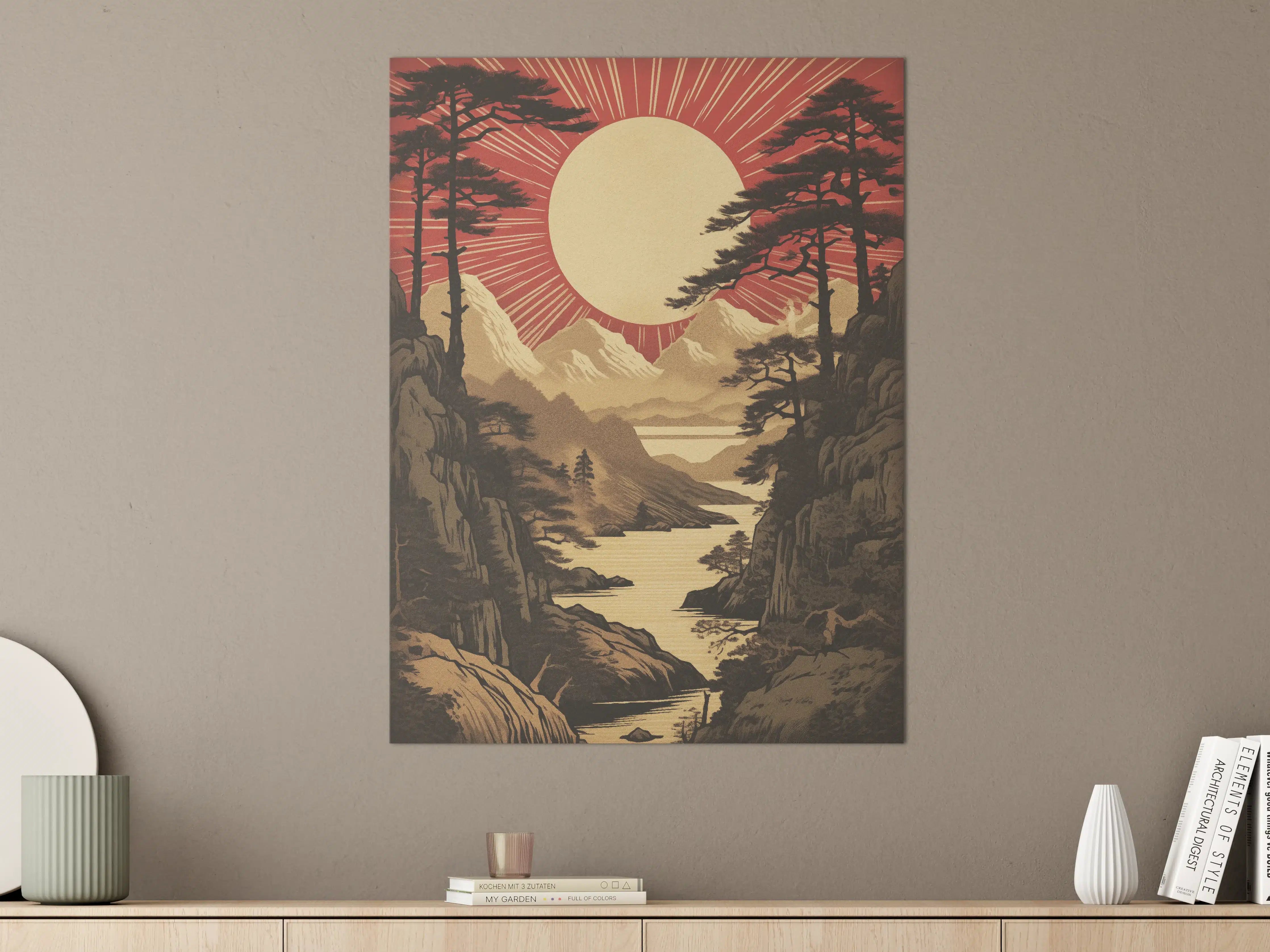 Große Wandbilder - Anime Inspired Mountain Sunset