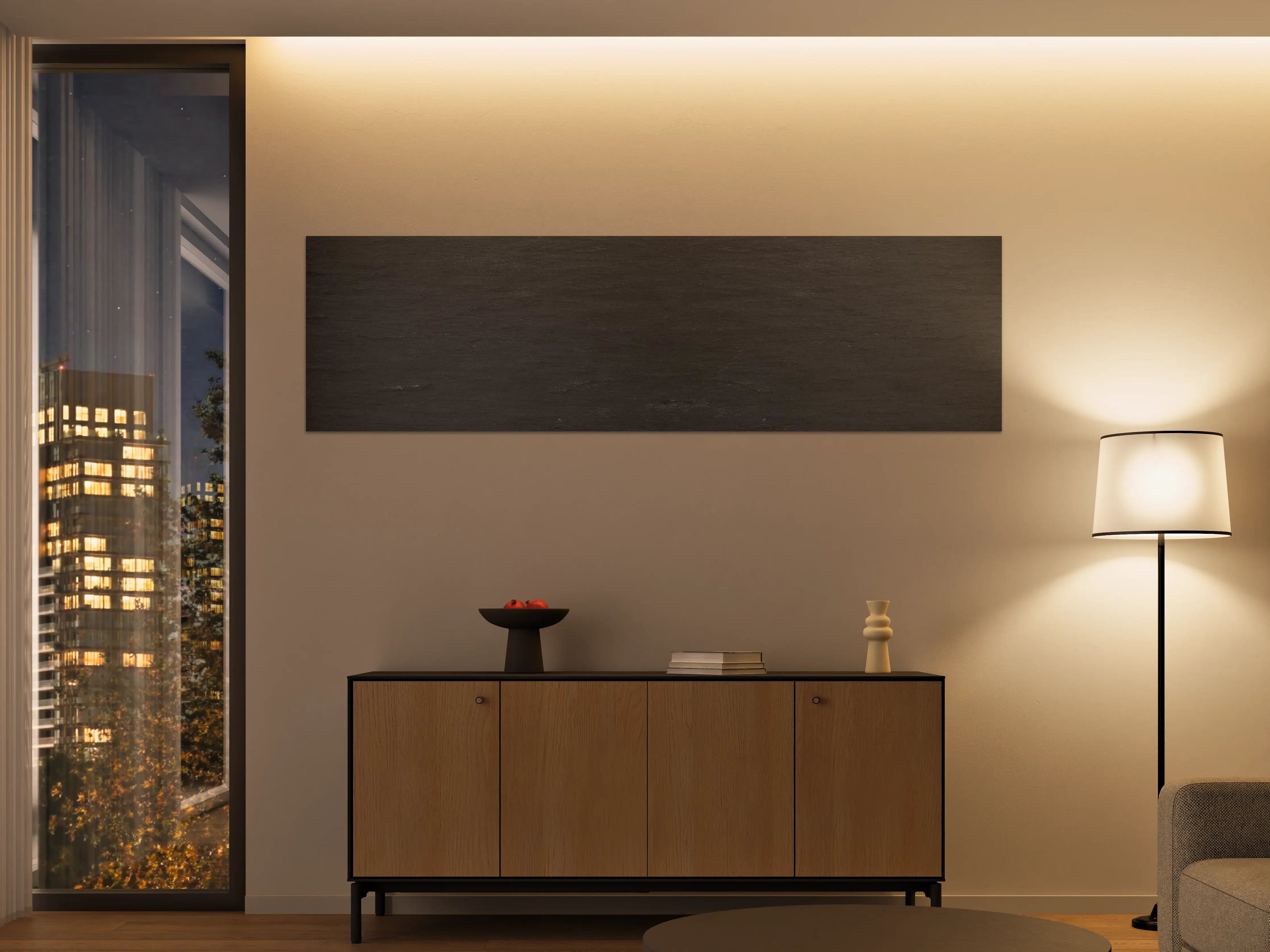 Große Wandbilder - Anthrazit Schiefer Textur Panorama