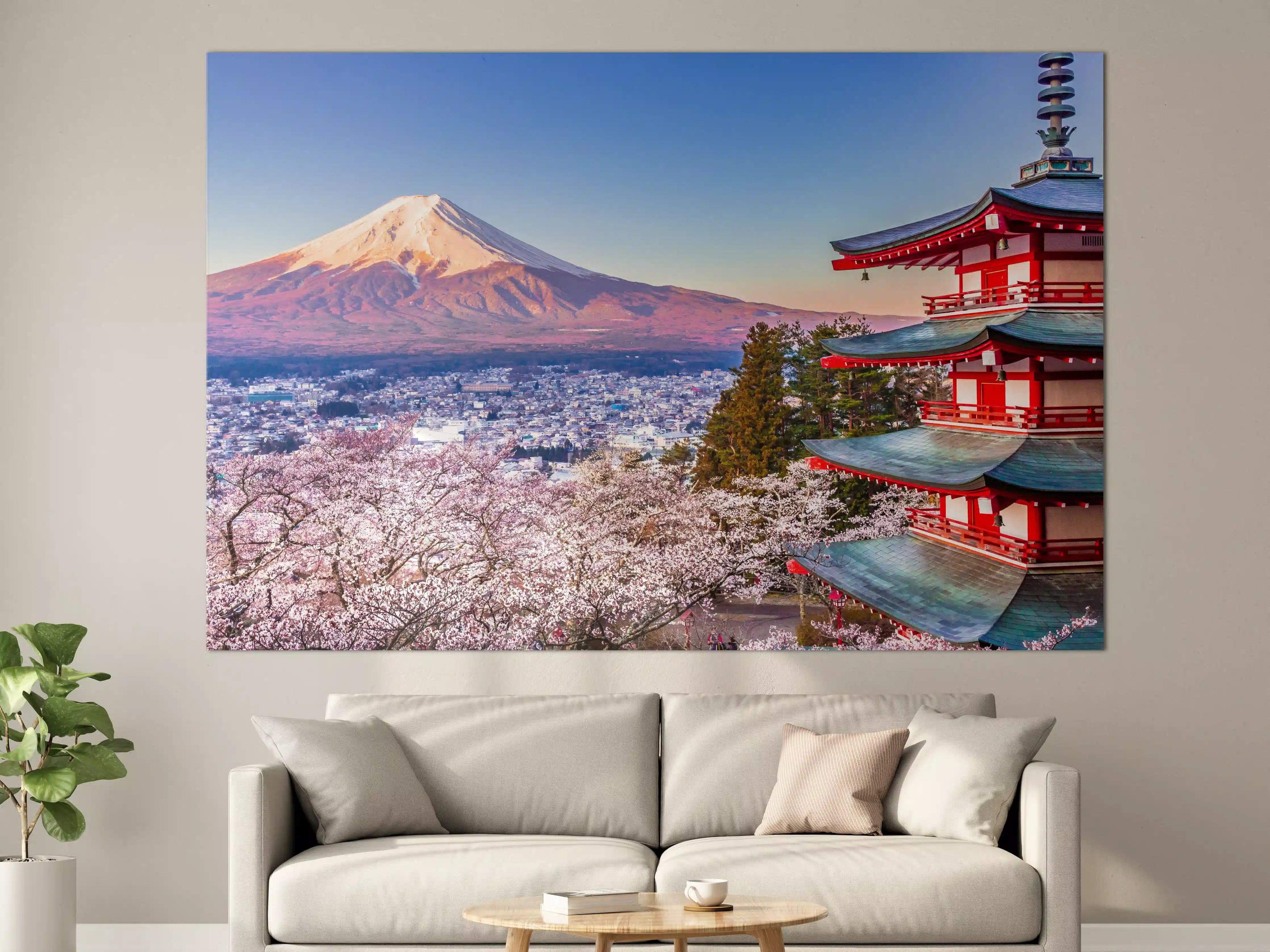 Große Wandbilder - Anziehender Anblick auf Berg Fuji