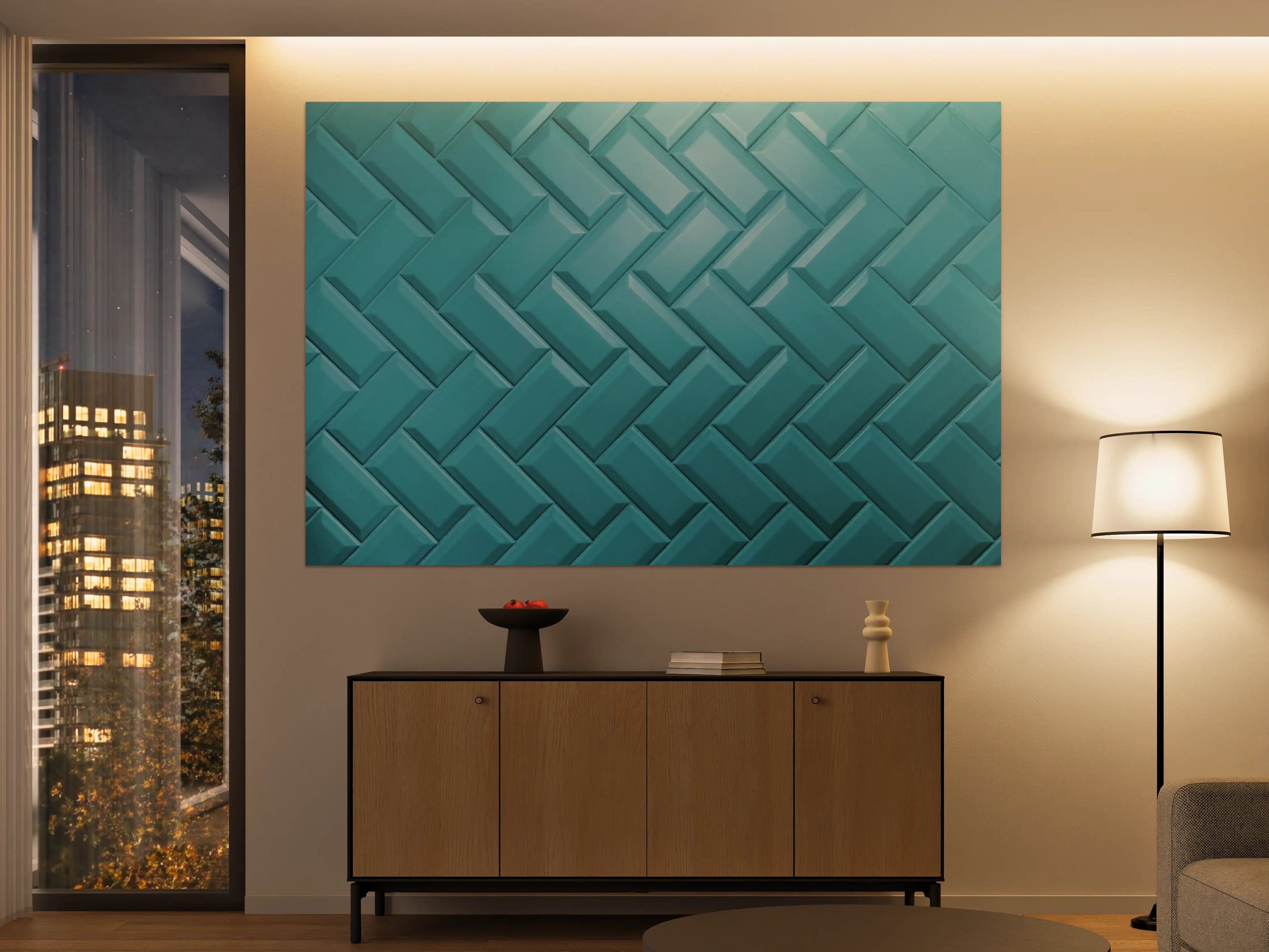 Große Wandbilder - Aqua Matte Keramikfliesen