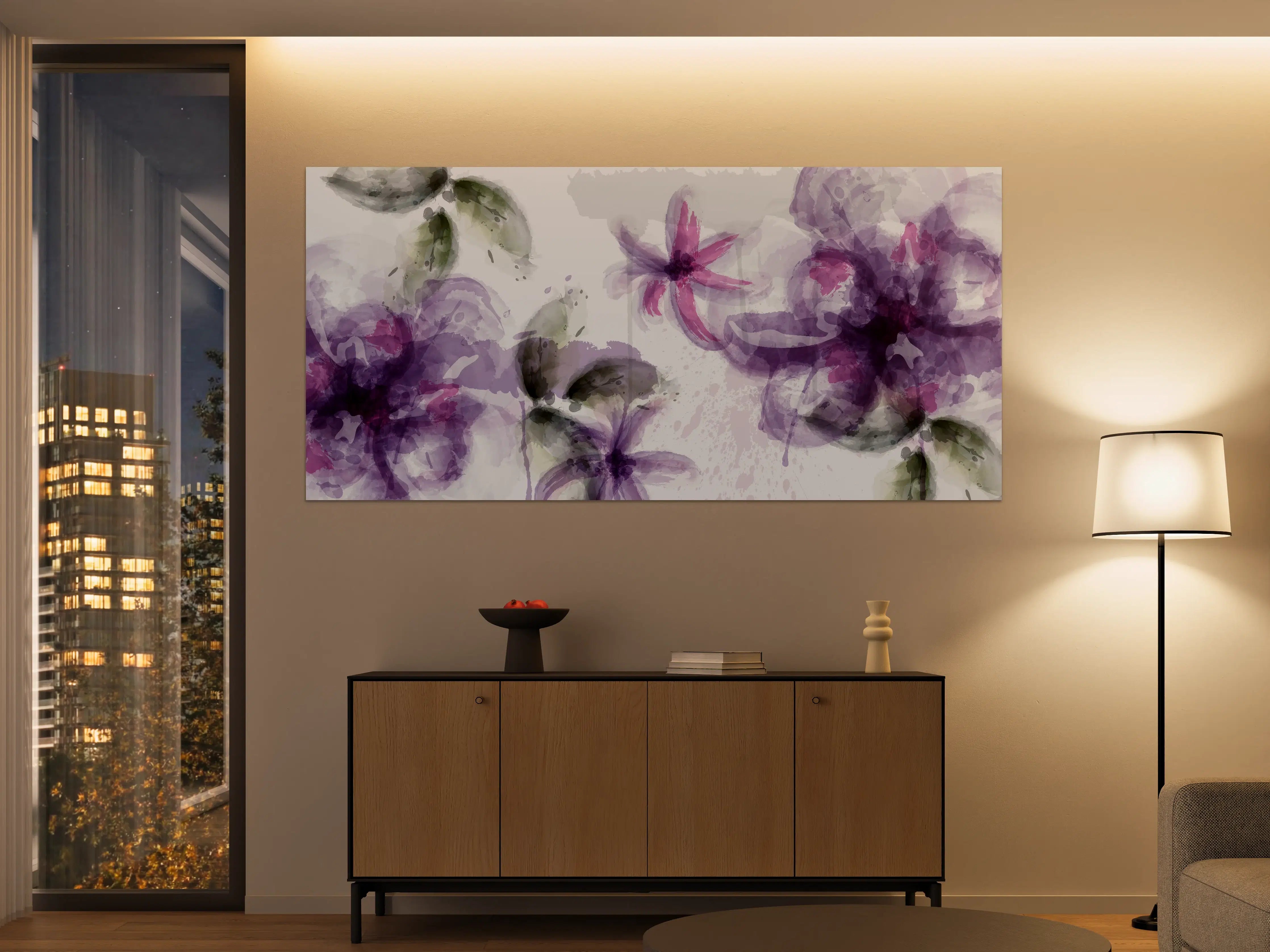 Große Wandbilder - Aquarall Blumen