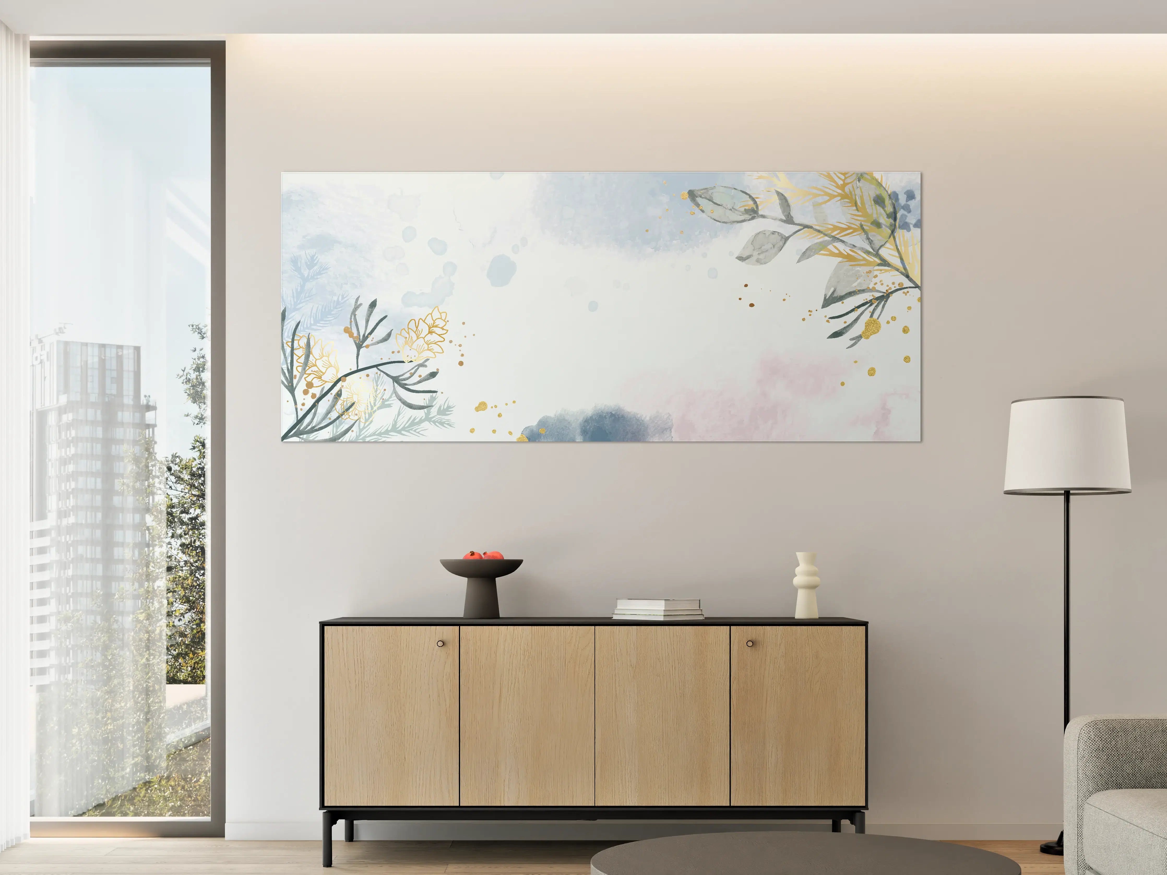 Große Wandbilder - Aquarell Blüten Pastell