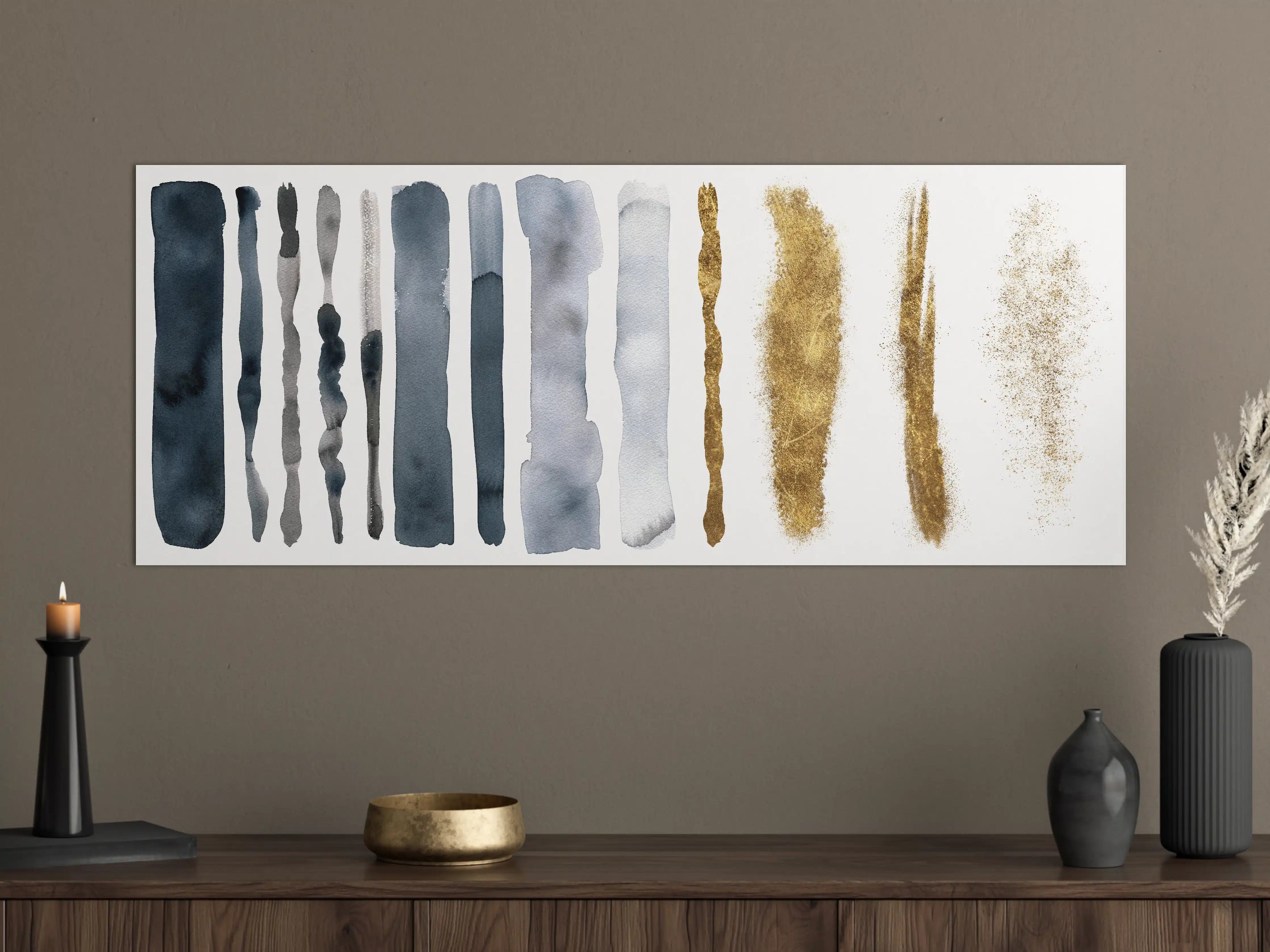 Große Wandbilder - Aquarell Malerei im Flecken-Overlay