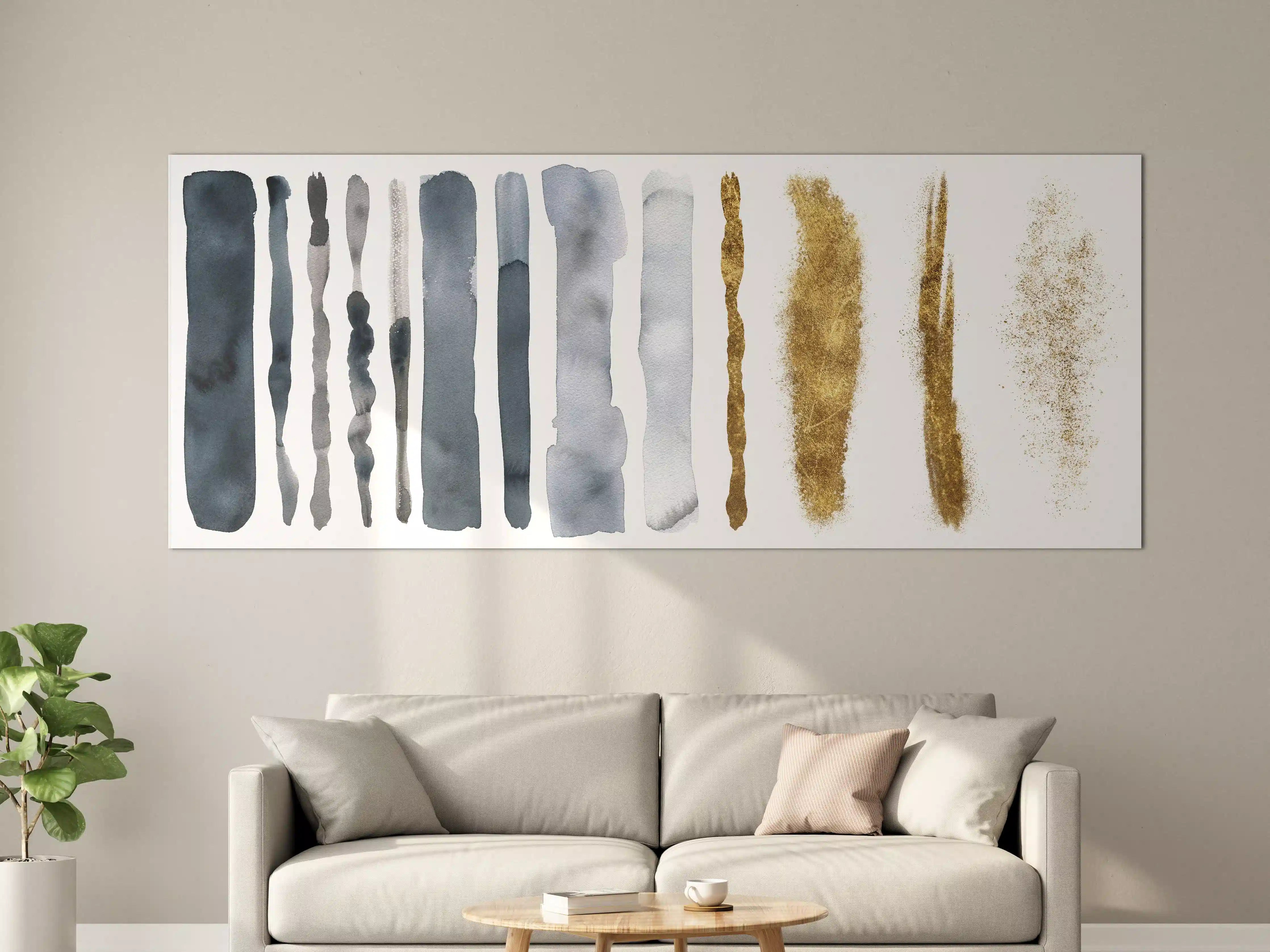 Große Wandbilder - Aquarell Malerei im Flecken-Overlay