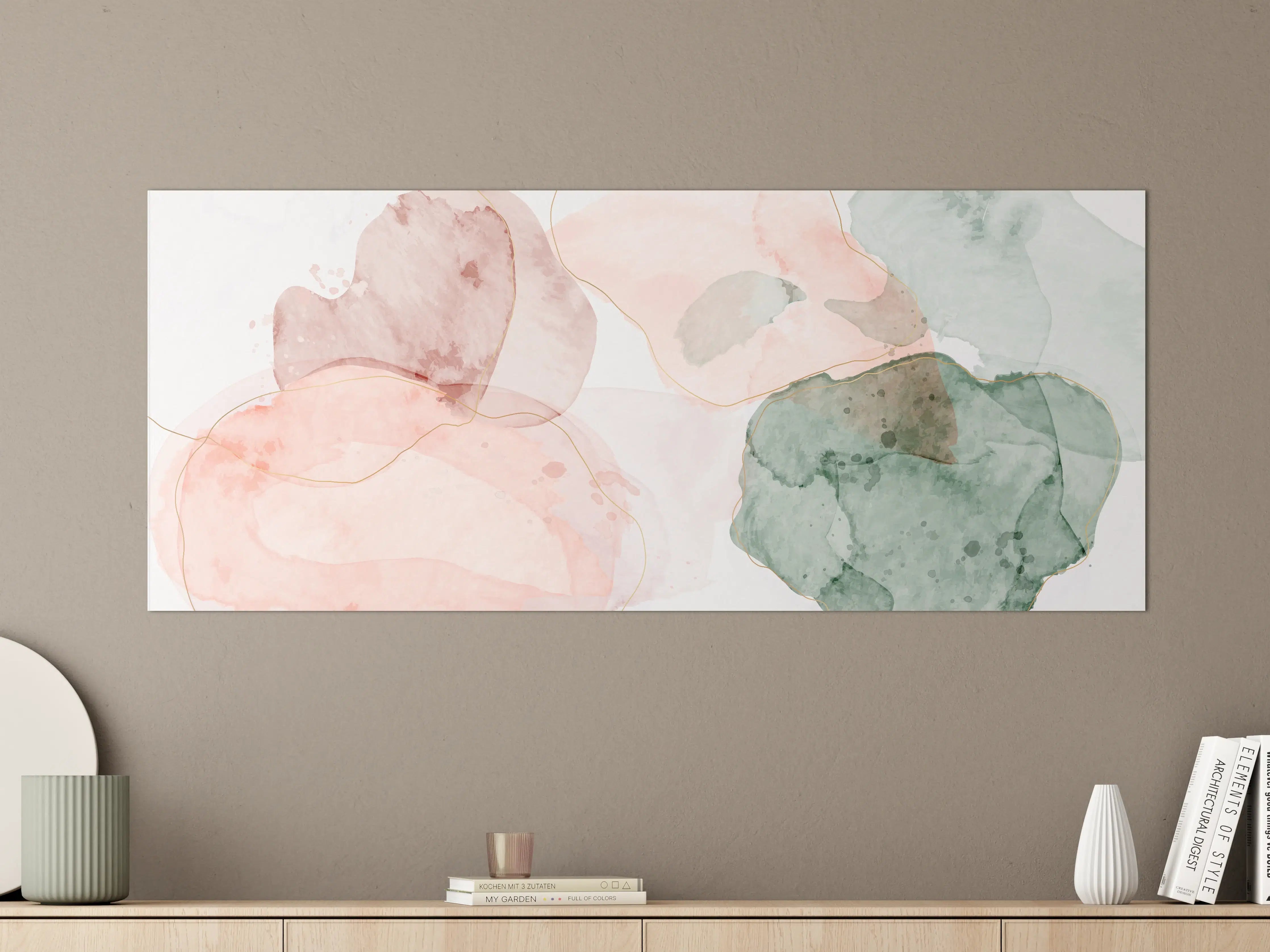Große Wandbilder - Aquarell Pastellfarben Kunst