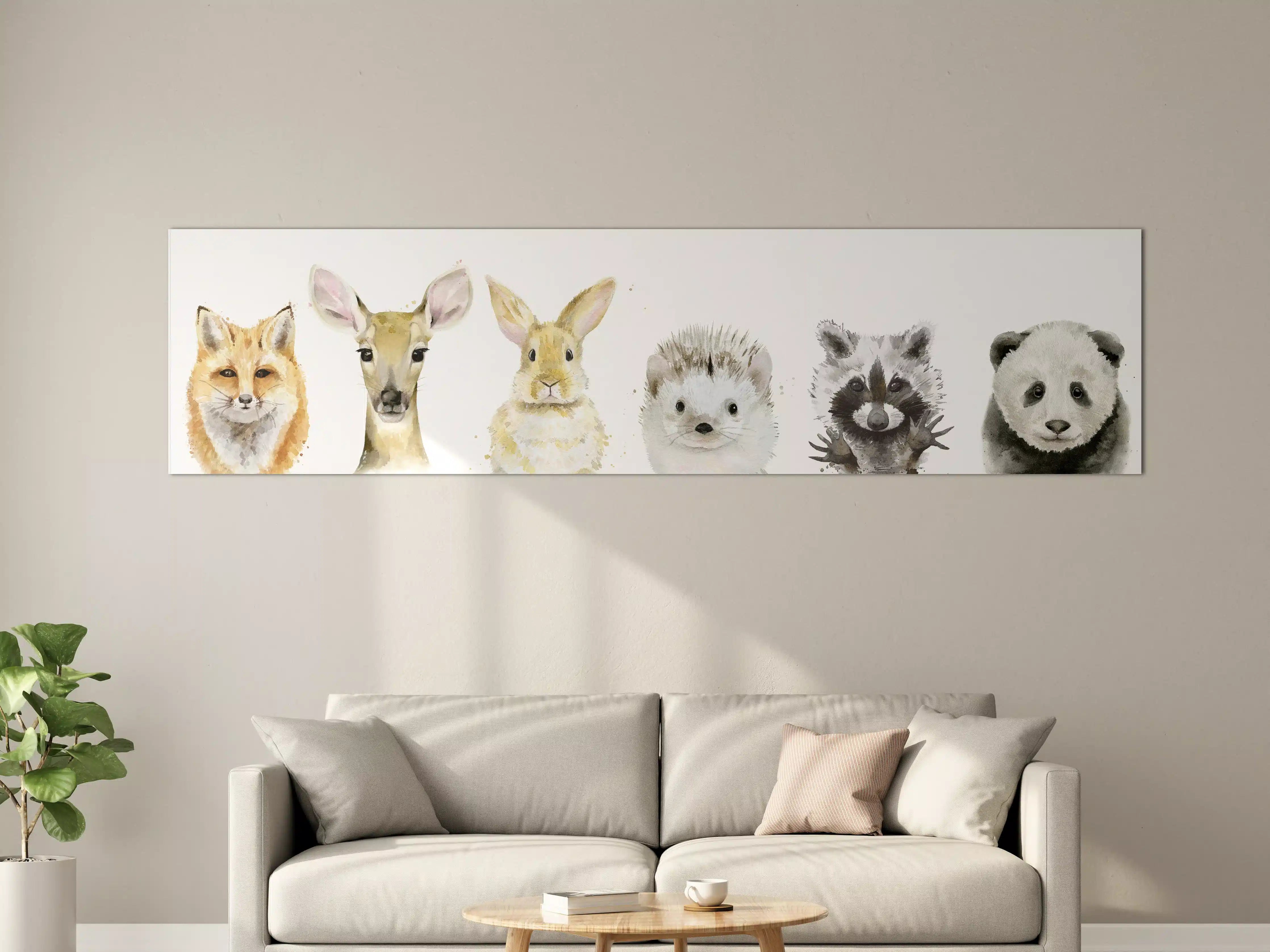 Große Wandbilder - Aquarell-Tier-Set