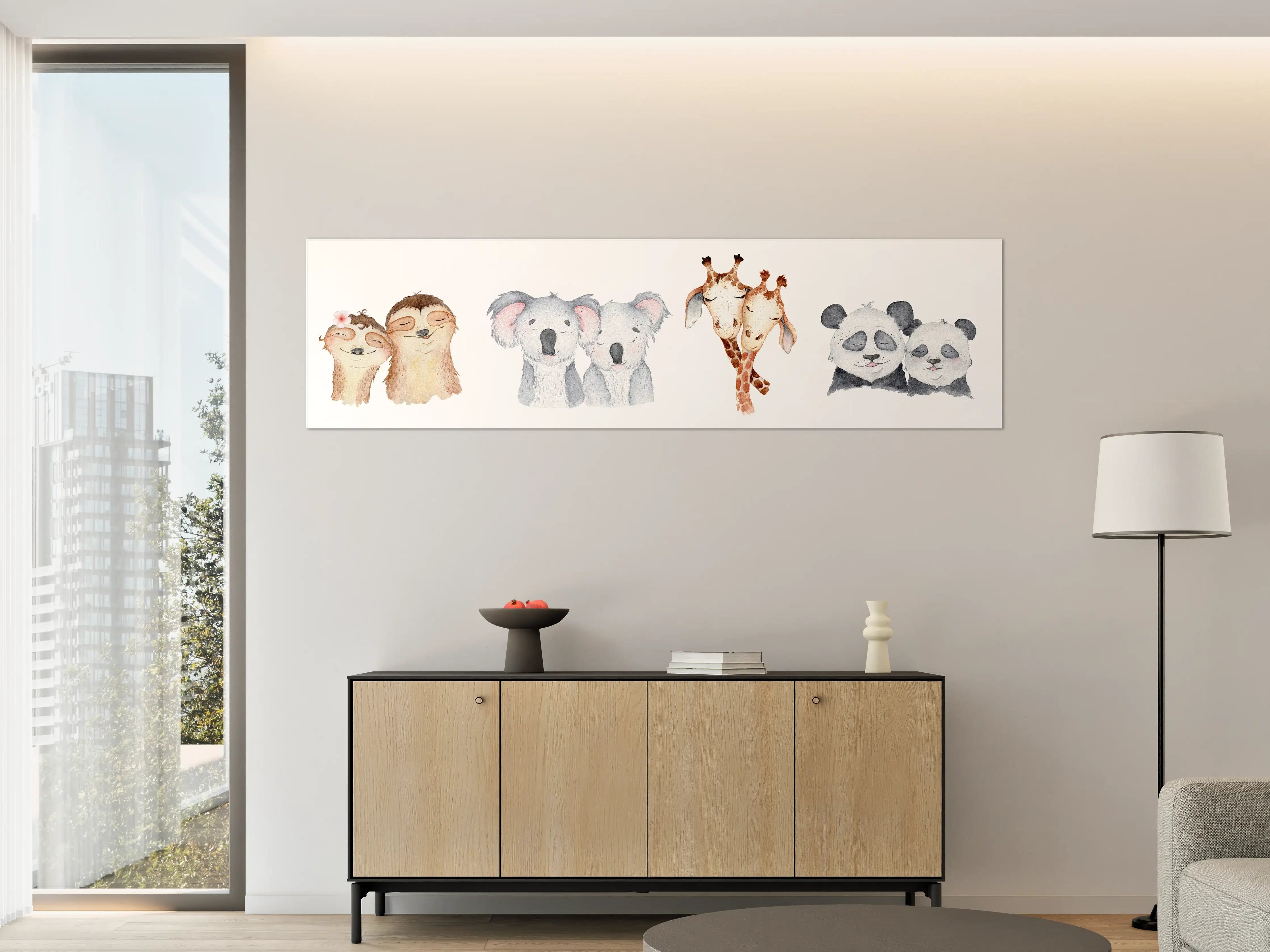 Große Wandbilder - Aquarell Tiercharaktere Set