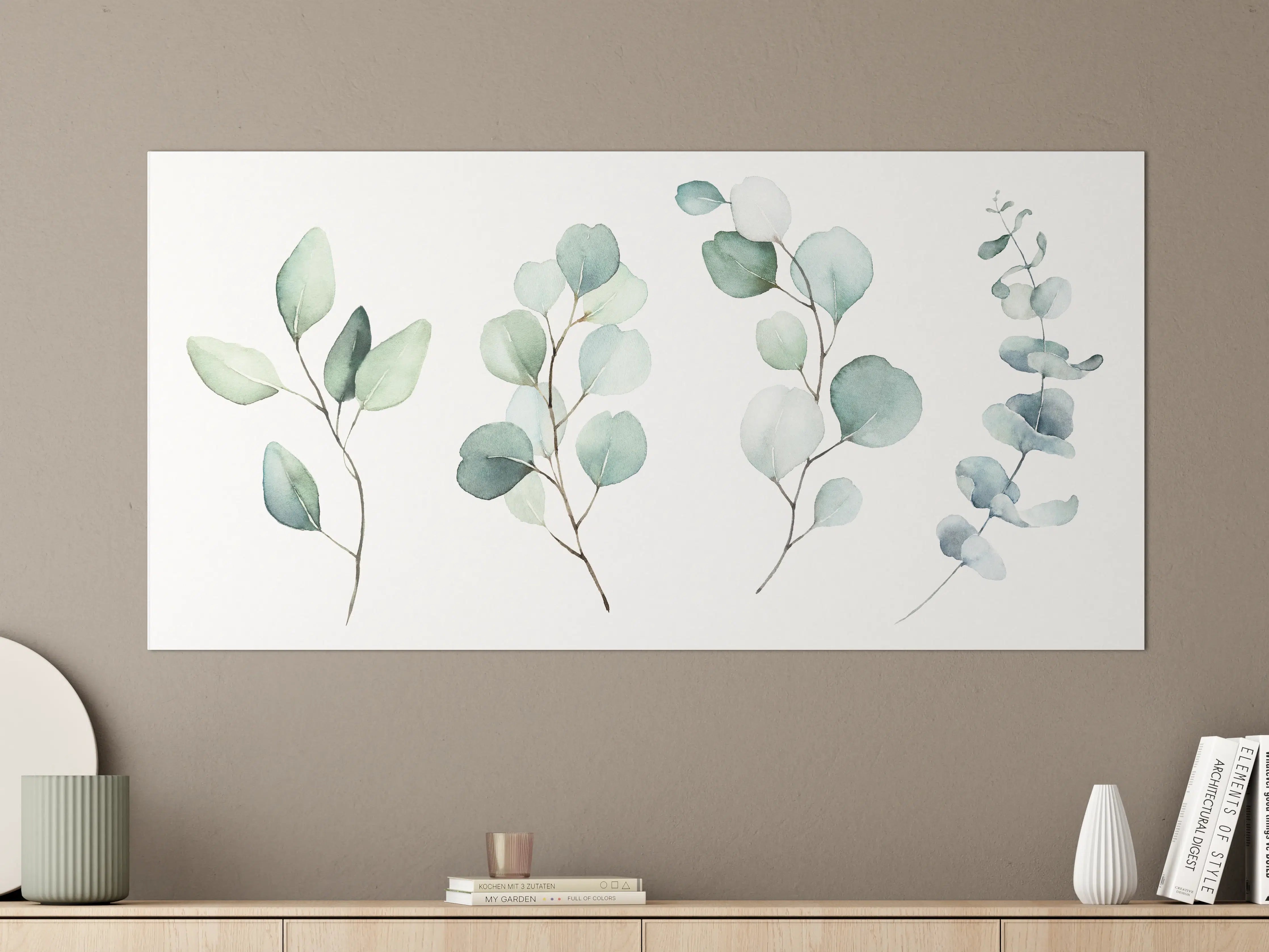 Große Wandbilder - Aquarell von verschiedenen Ästen