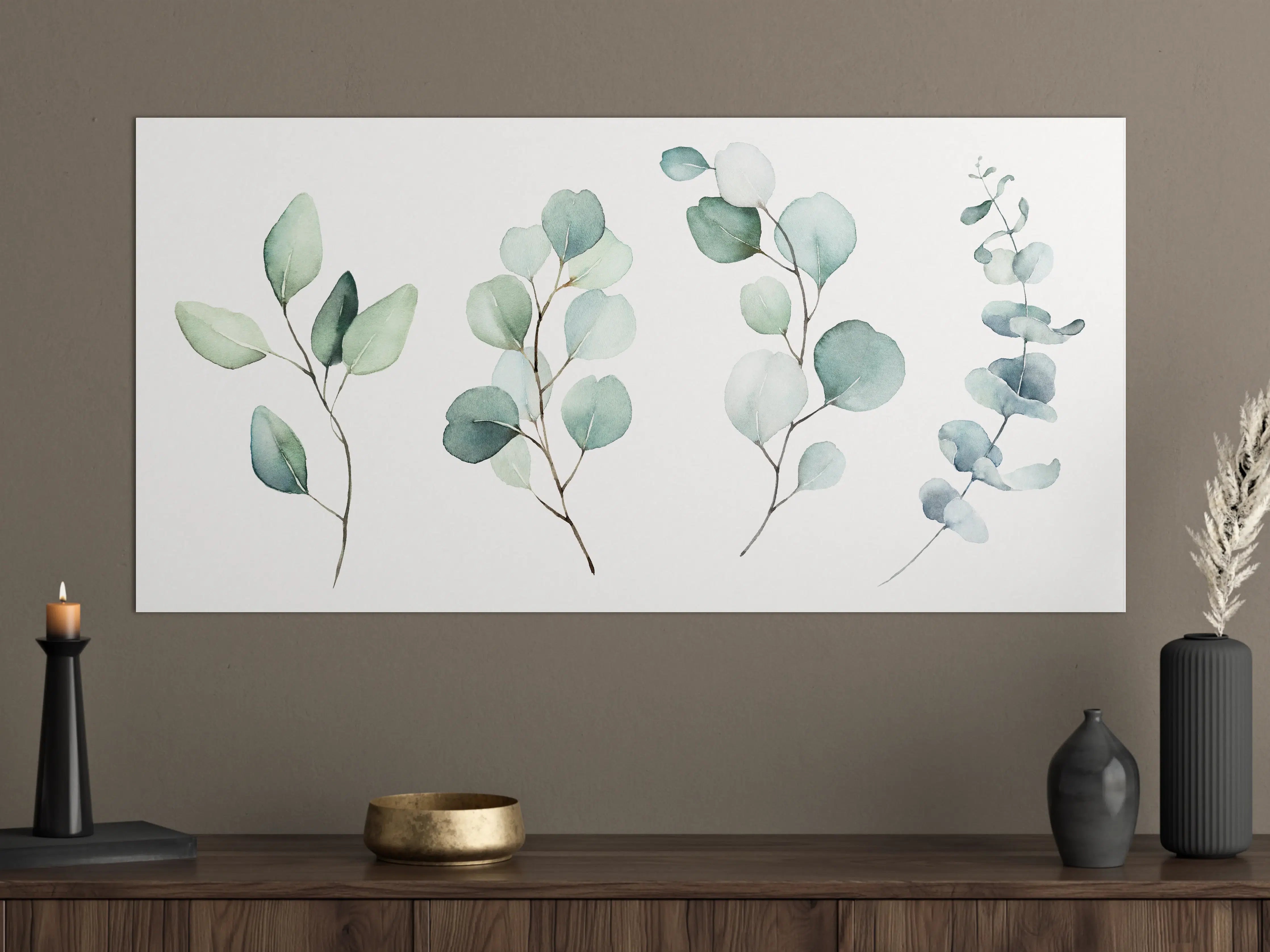 Große Wandbilder - Aquarell von verschiedenen Ästen