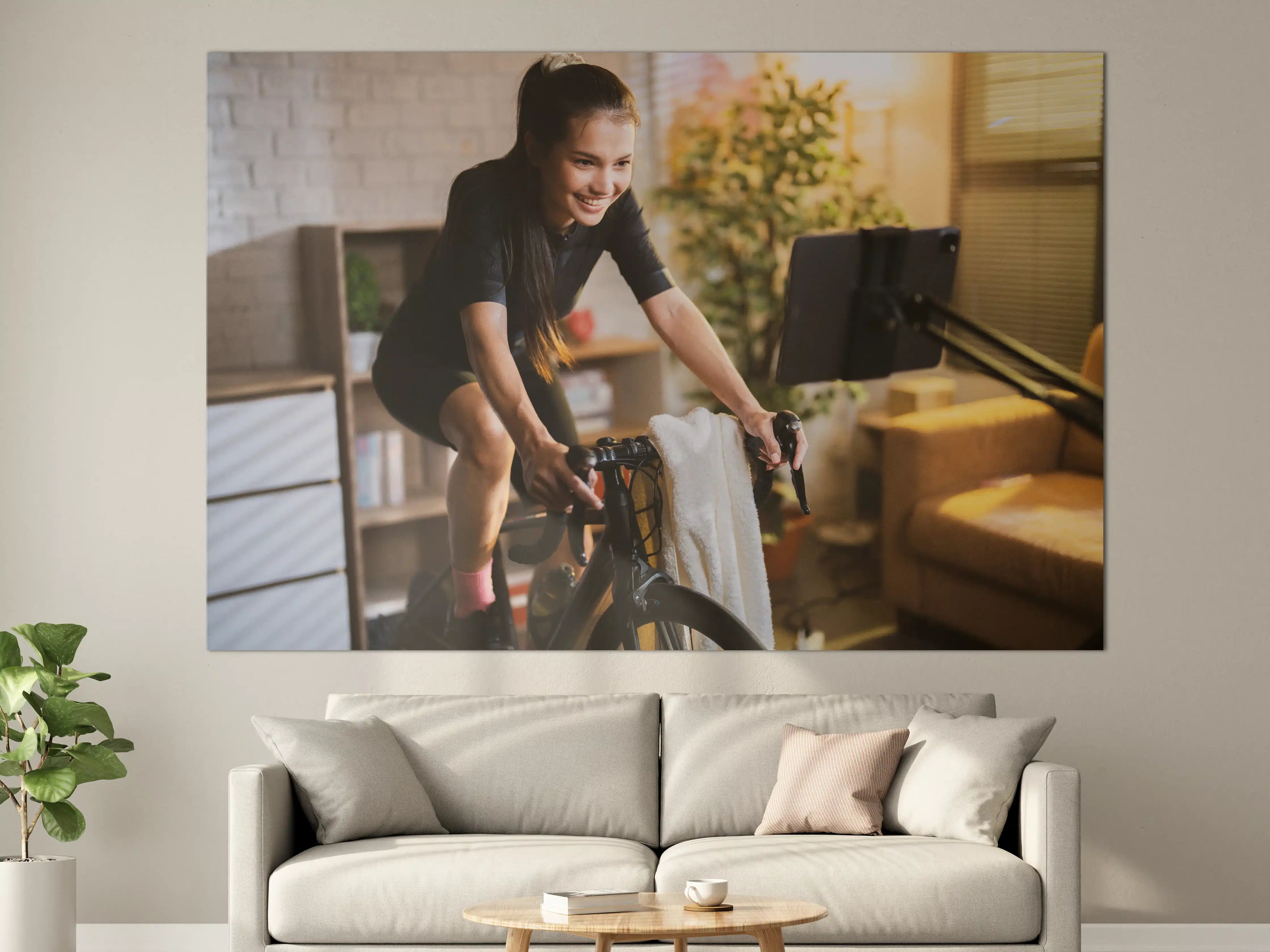 Große Wandbilder - Asiatische Radfahrerin