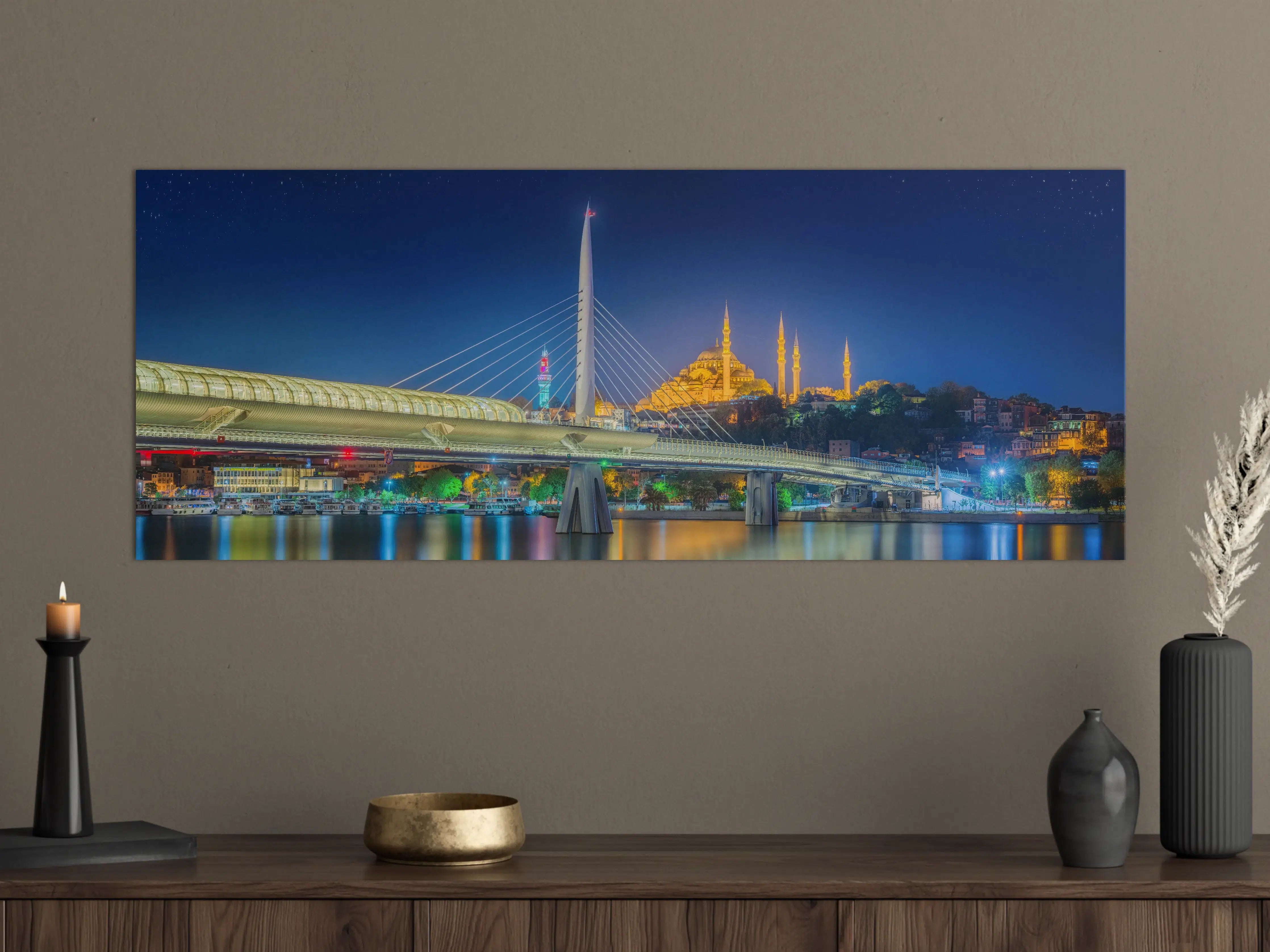 Große Wandbilder - Atatürk-Brücke bei Nacht - Istanbul