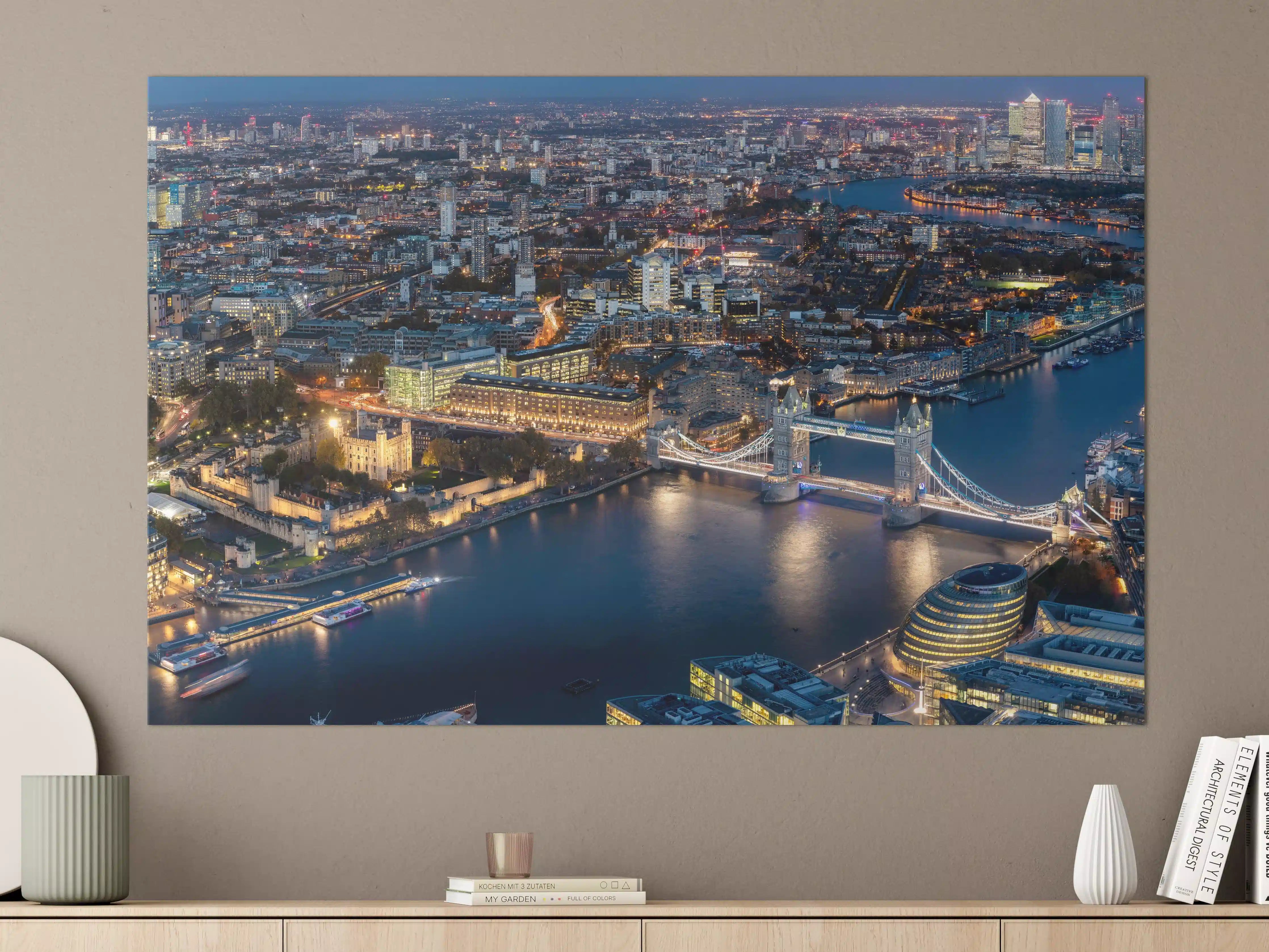Große Wandbilder - Atemberaubende Skyline auf London-England