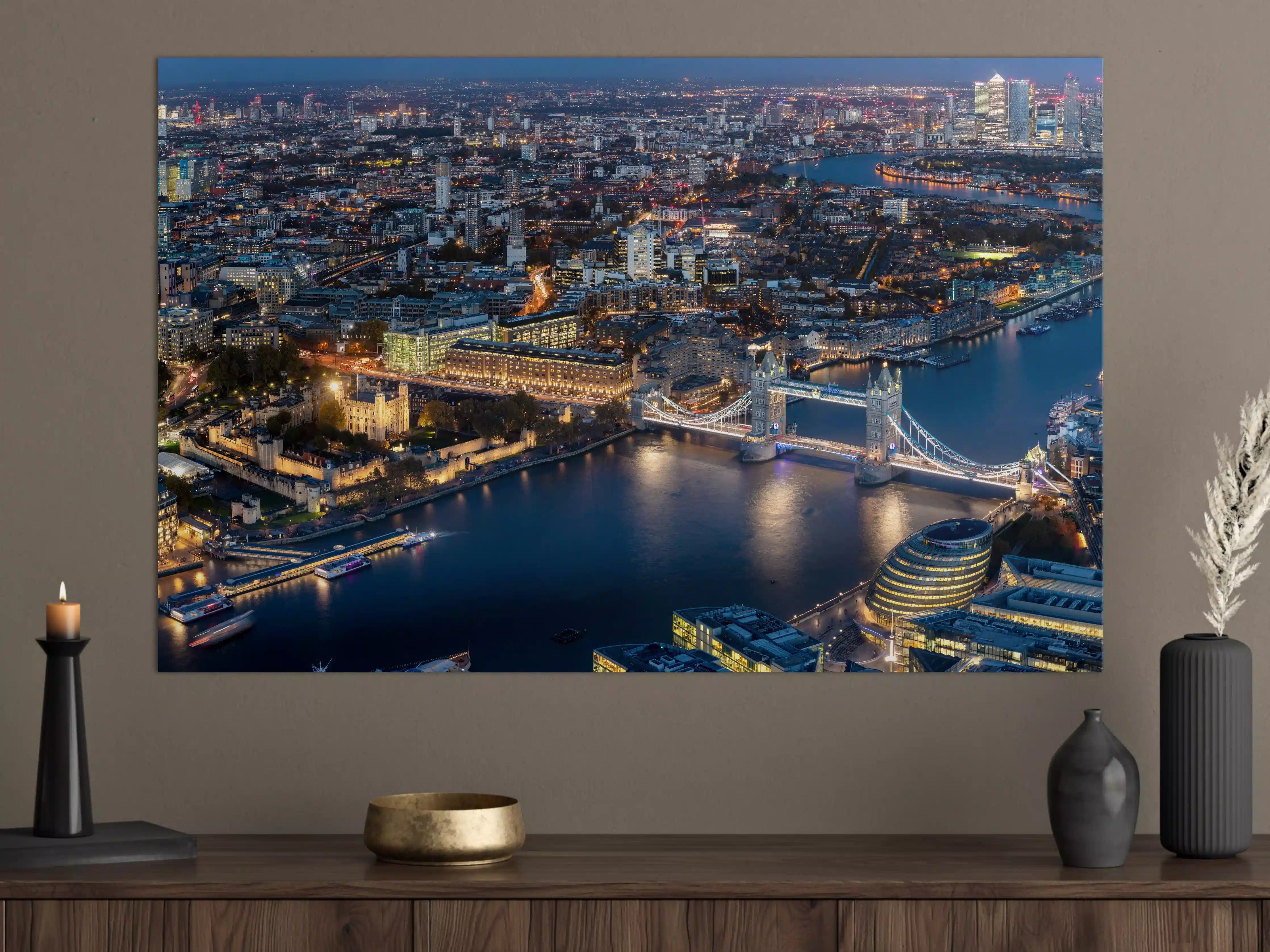 Große Wandbilder - Atemberaubende Skyline auf London-England