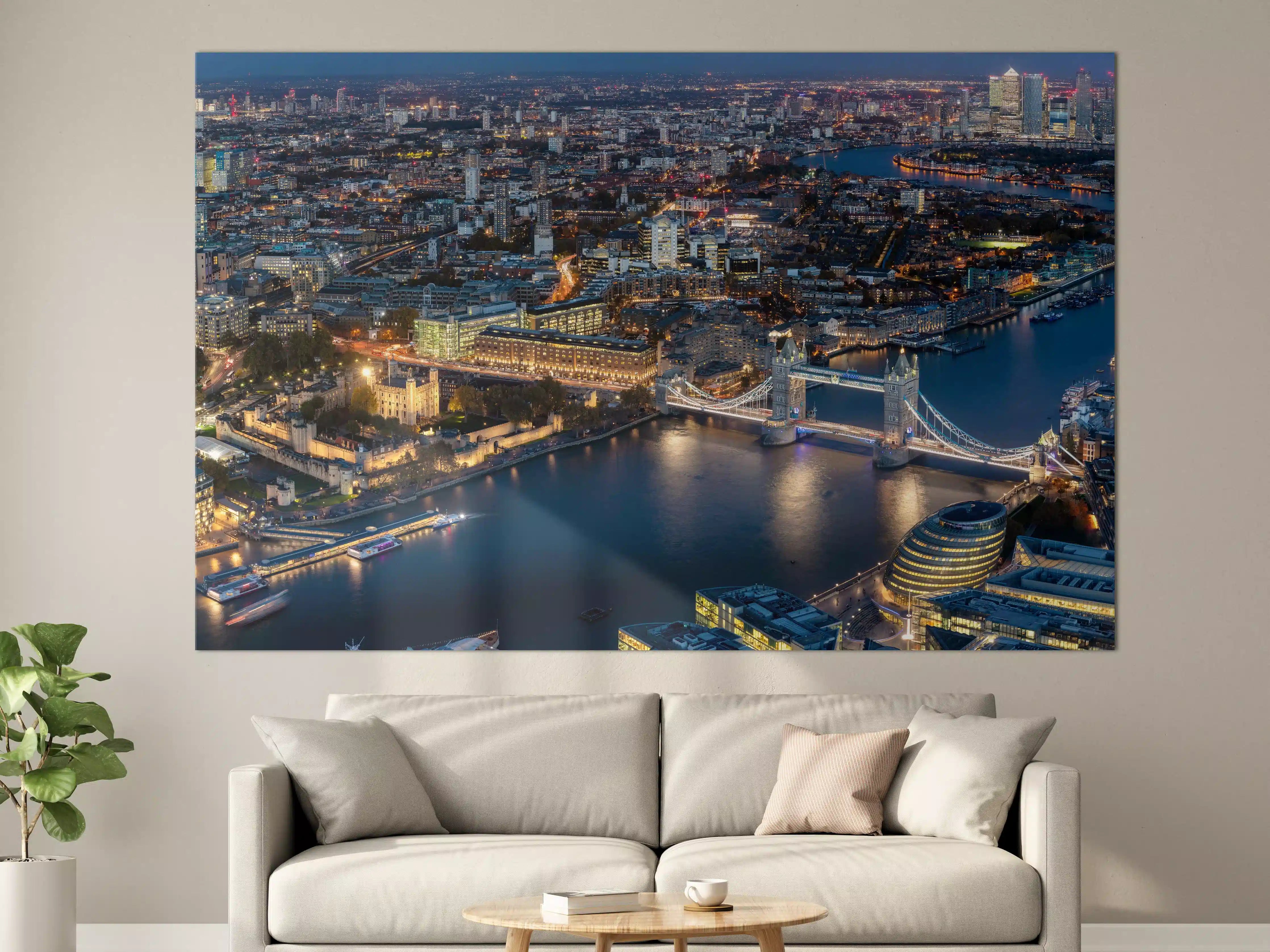 Große Wandbilder - Atemberaubende Skyline auf London-England