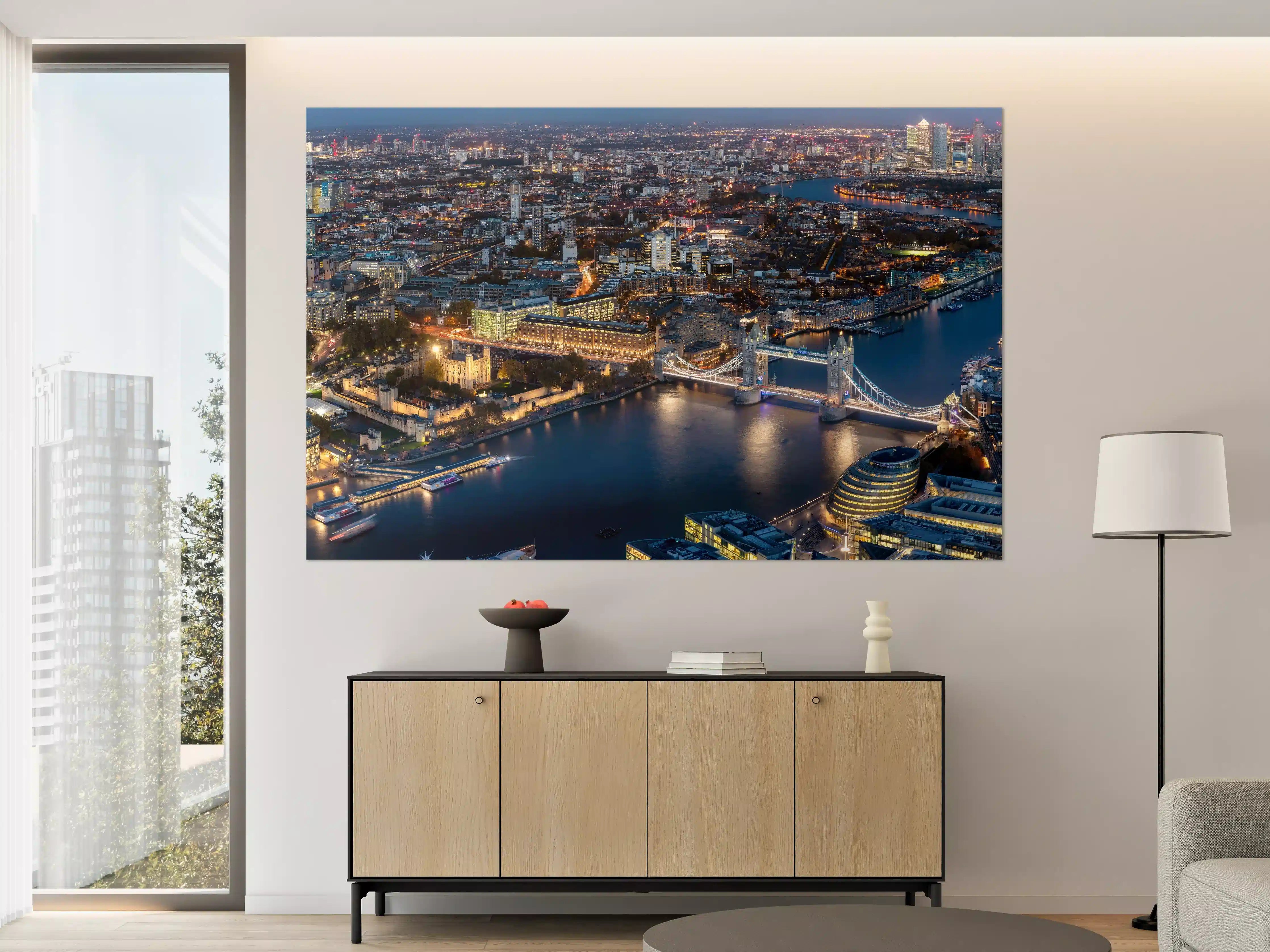 Große Wandbilder - Atemberaubende Skyline auf London-England