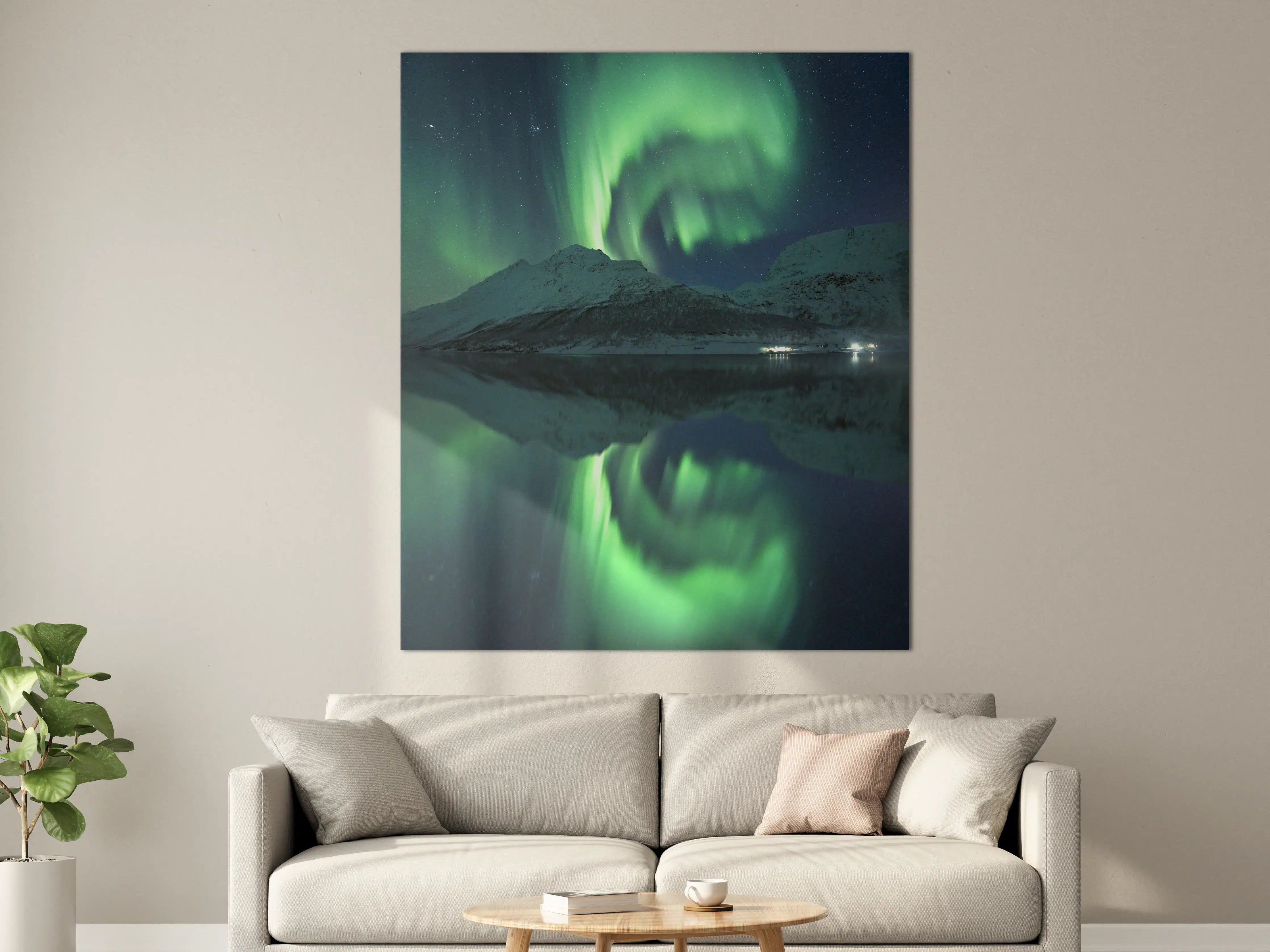 Große Wandbilder - Aurora Borealis Reflexion