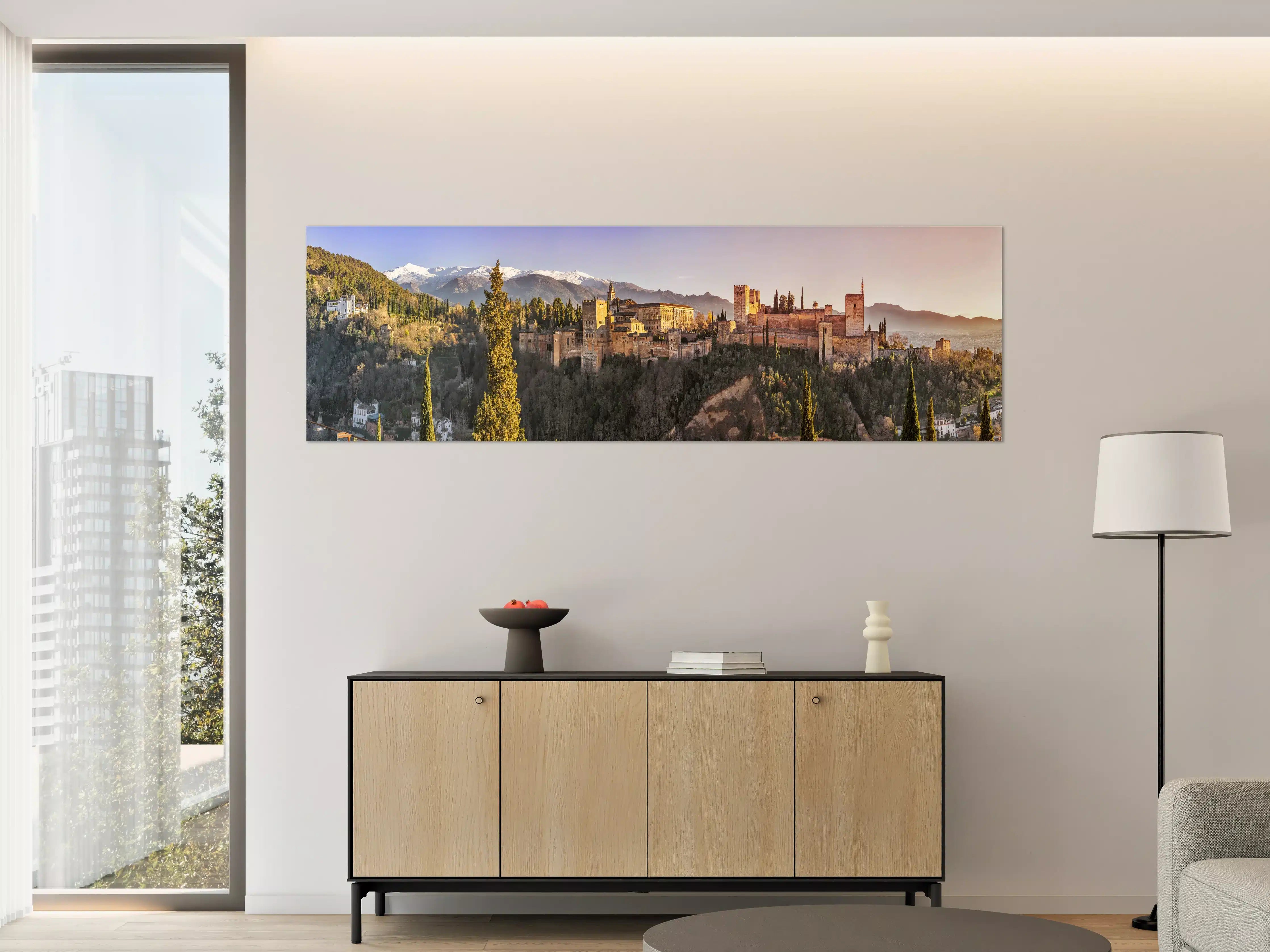 Große Wandbilder - Aussicht auf Alhambra mit Comares-Turm