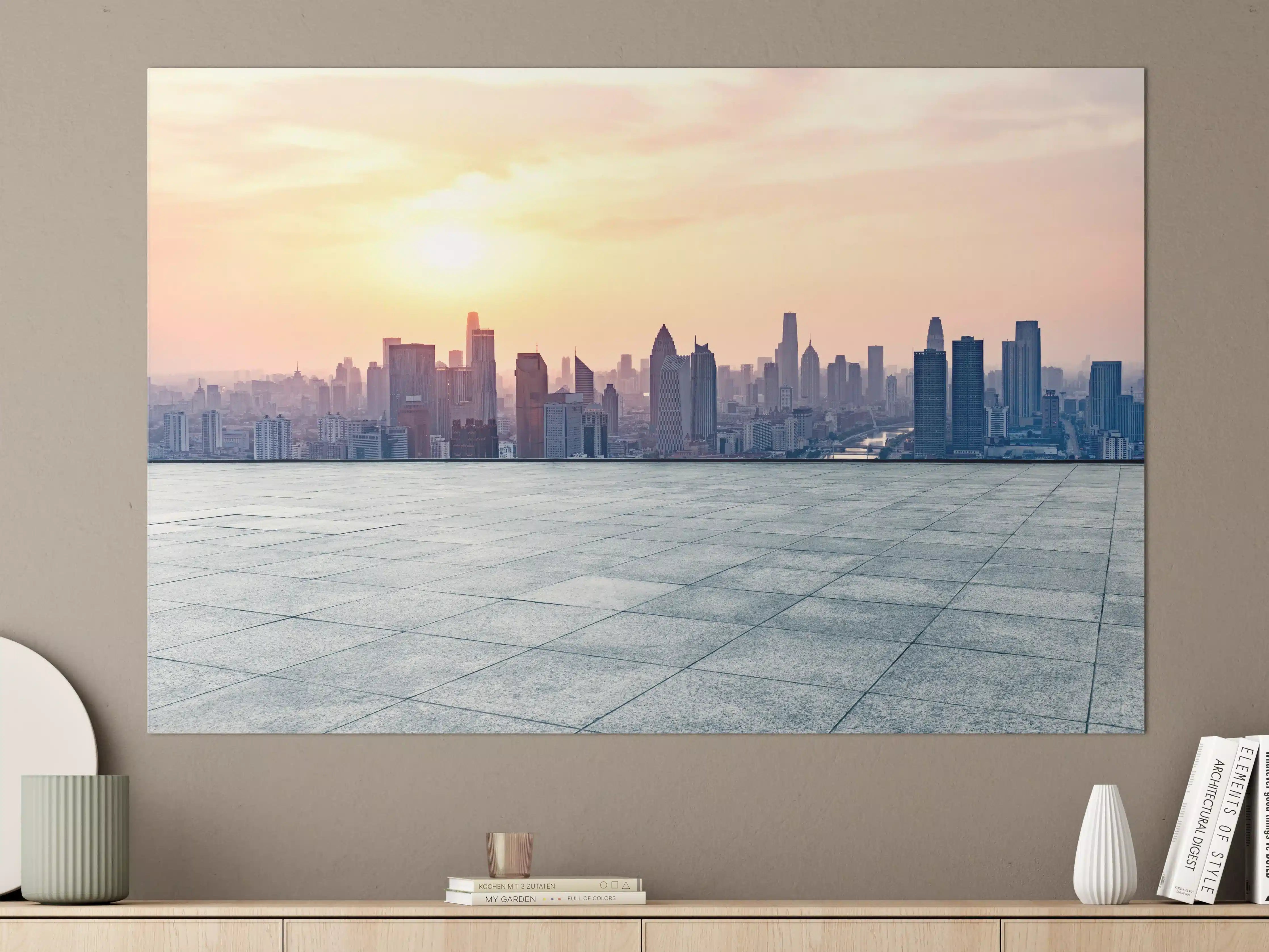Große Wandbilder - Aussicht auf die Skyline von Tianjin