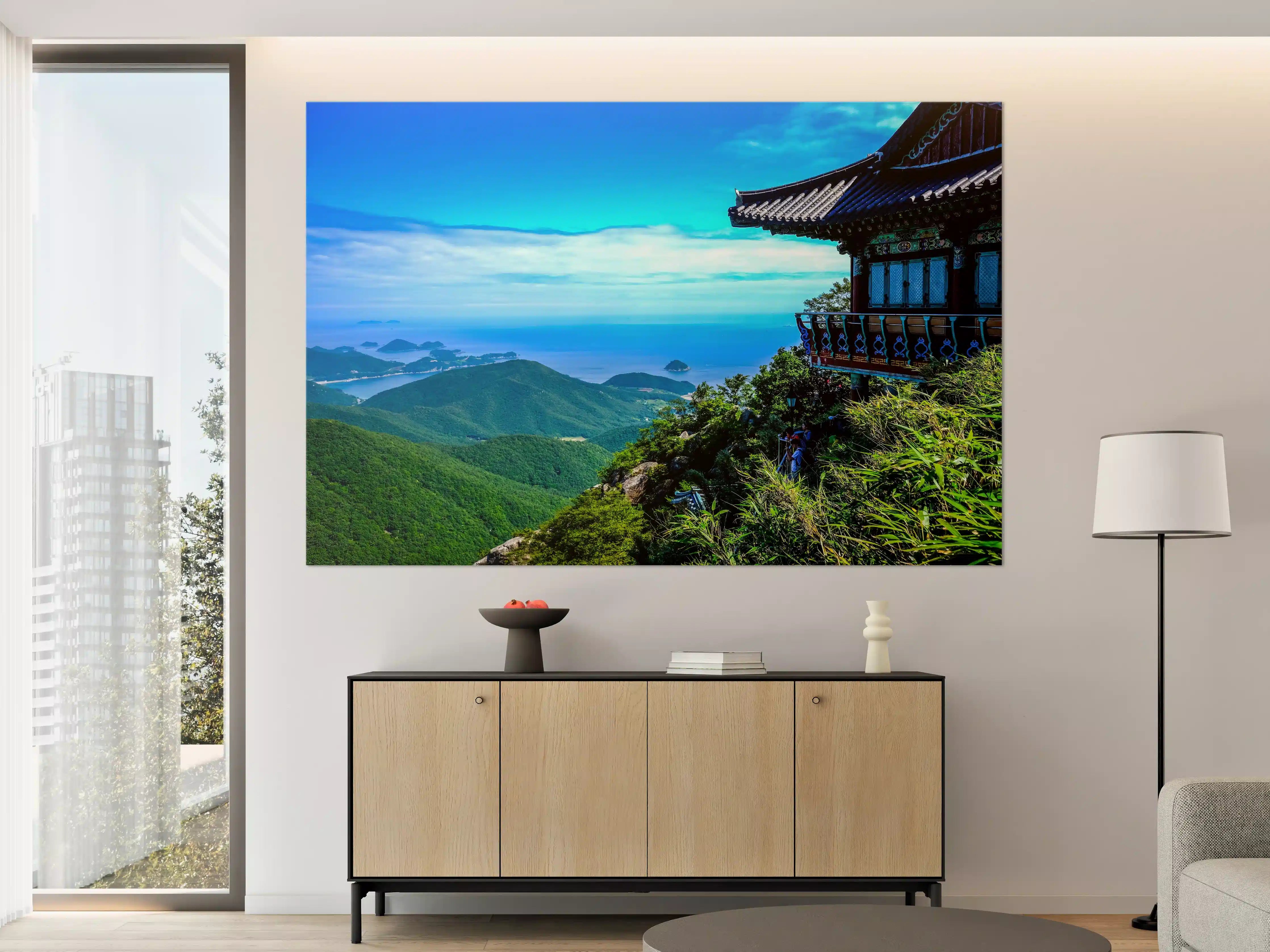 Große Wandbilder - Aussicht eines Berges in Südkorea 