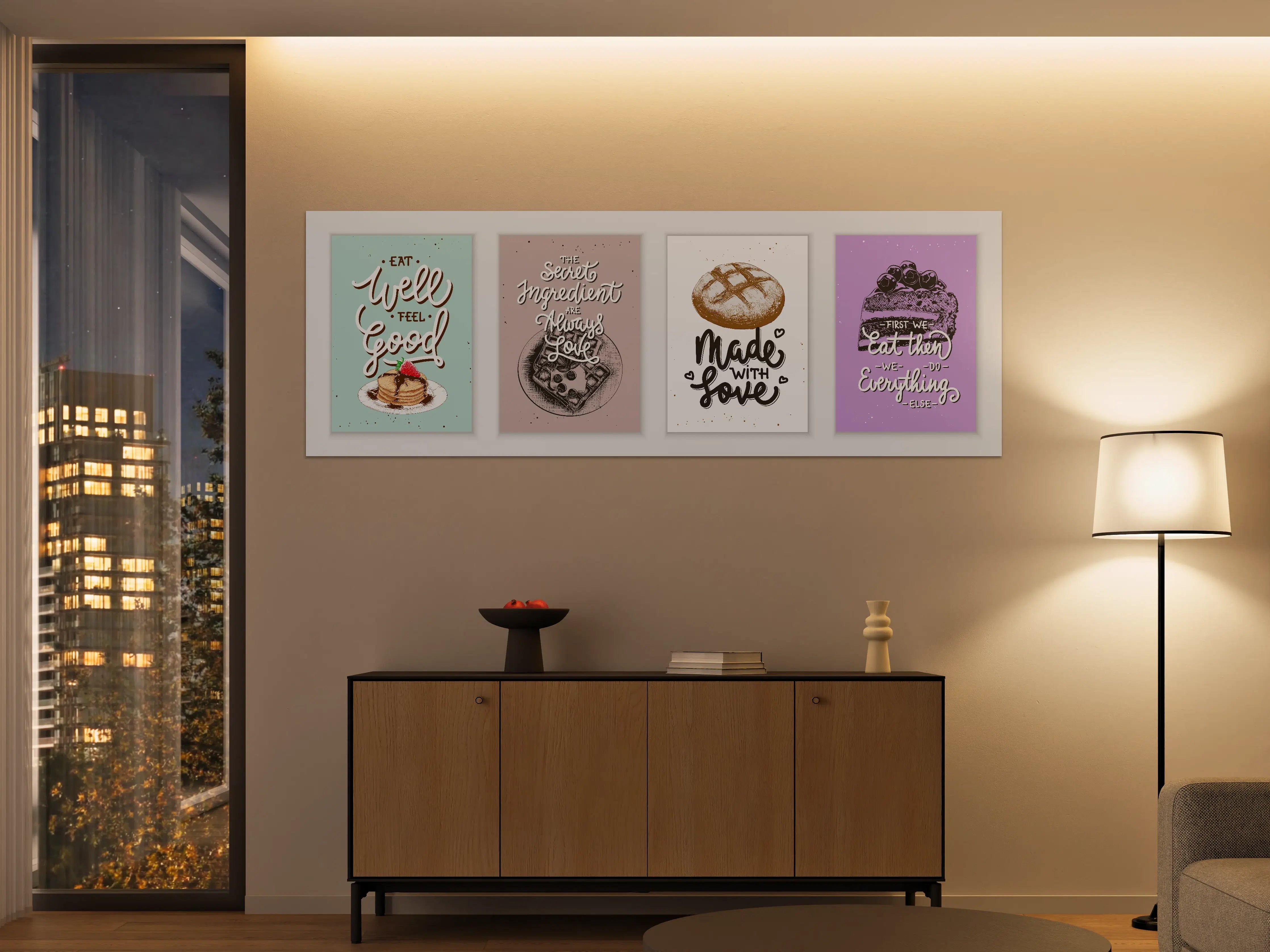 Große Wandbilder - Backkunst Bilderserie Pastelltöne