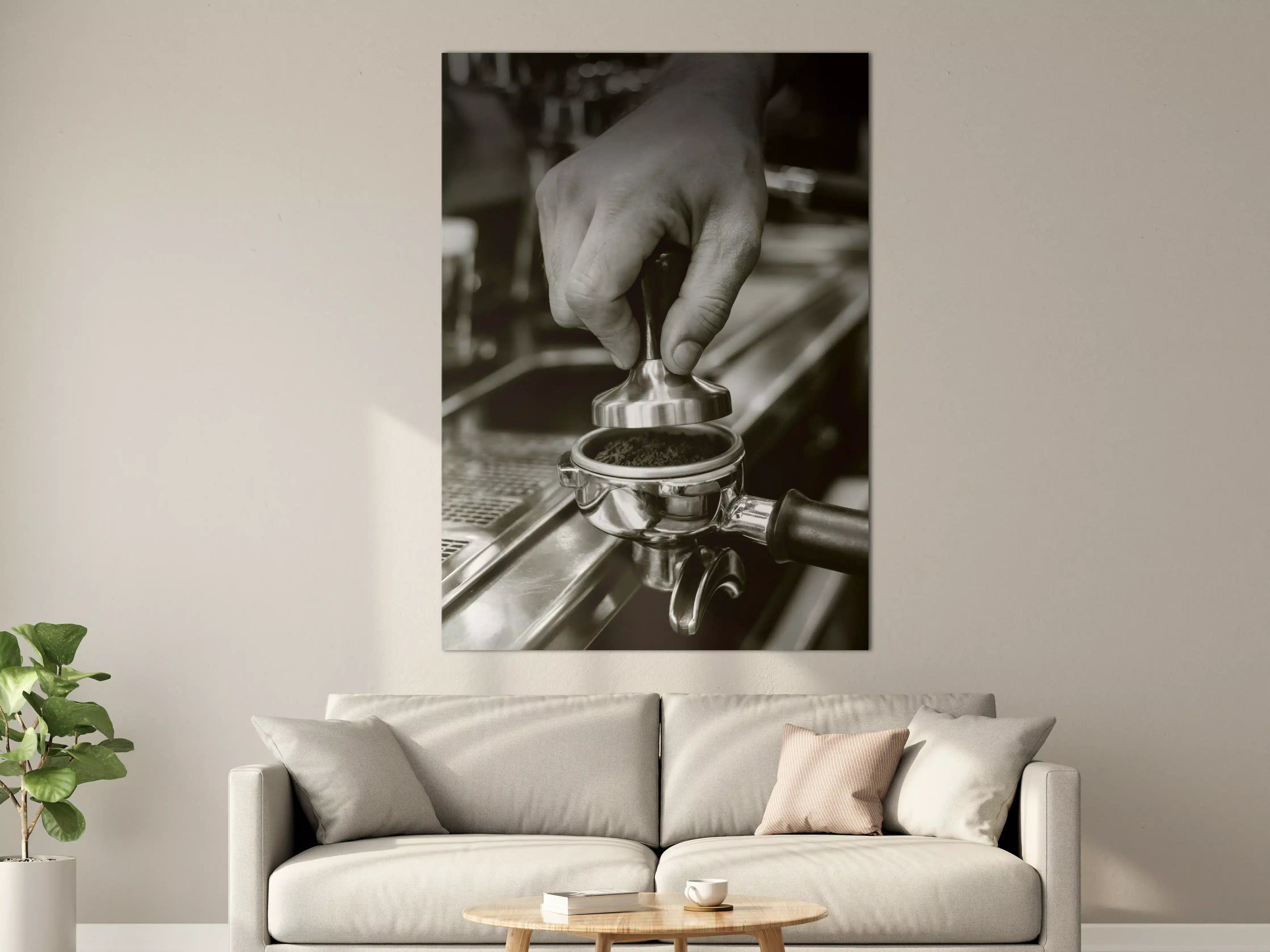 Große Wandbilder - Barista bereitet Espresso zu