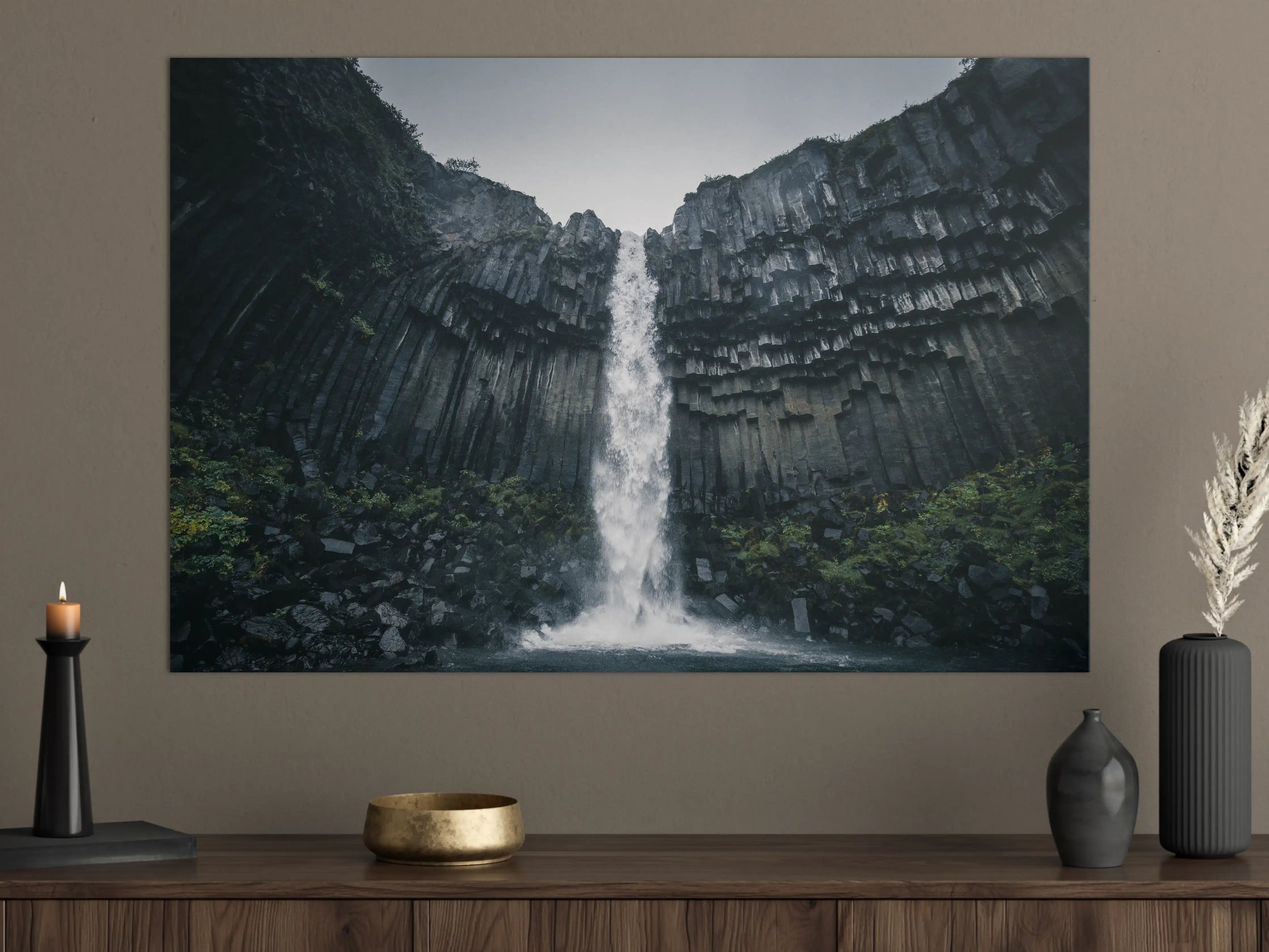 Große Wandbilder - Beeindruckender Svartifoss Wasserfall