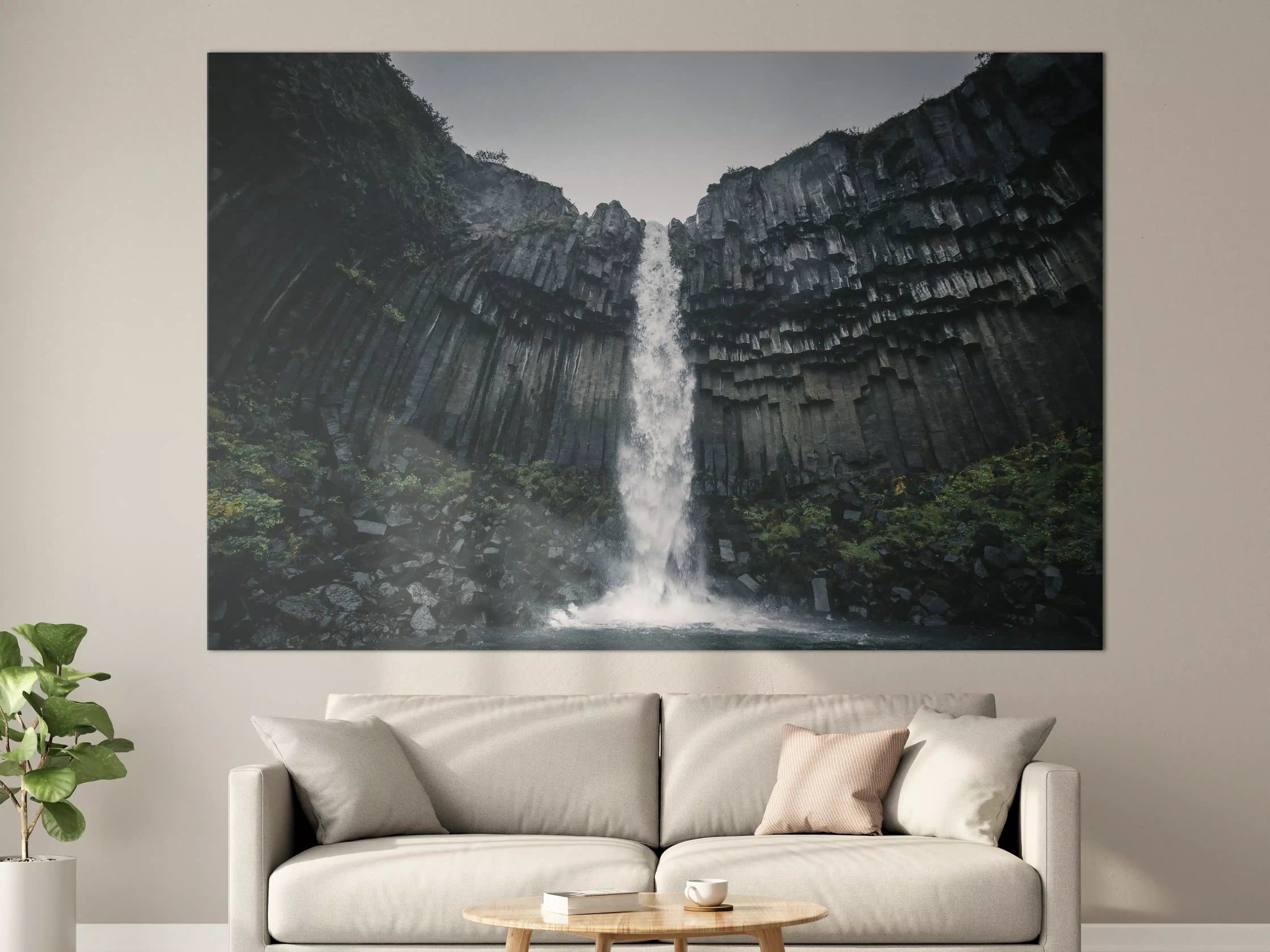 Große Wandbilder - Beeindruckender Svartifoss Wasserfall