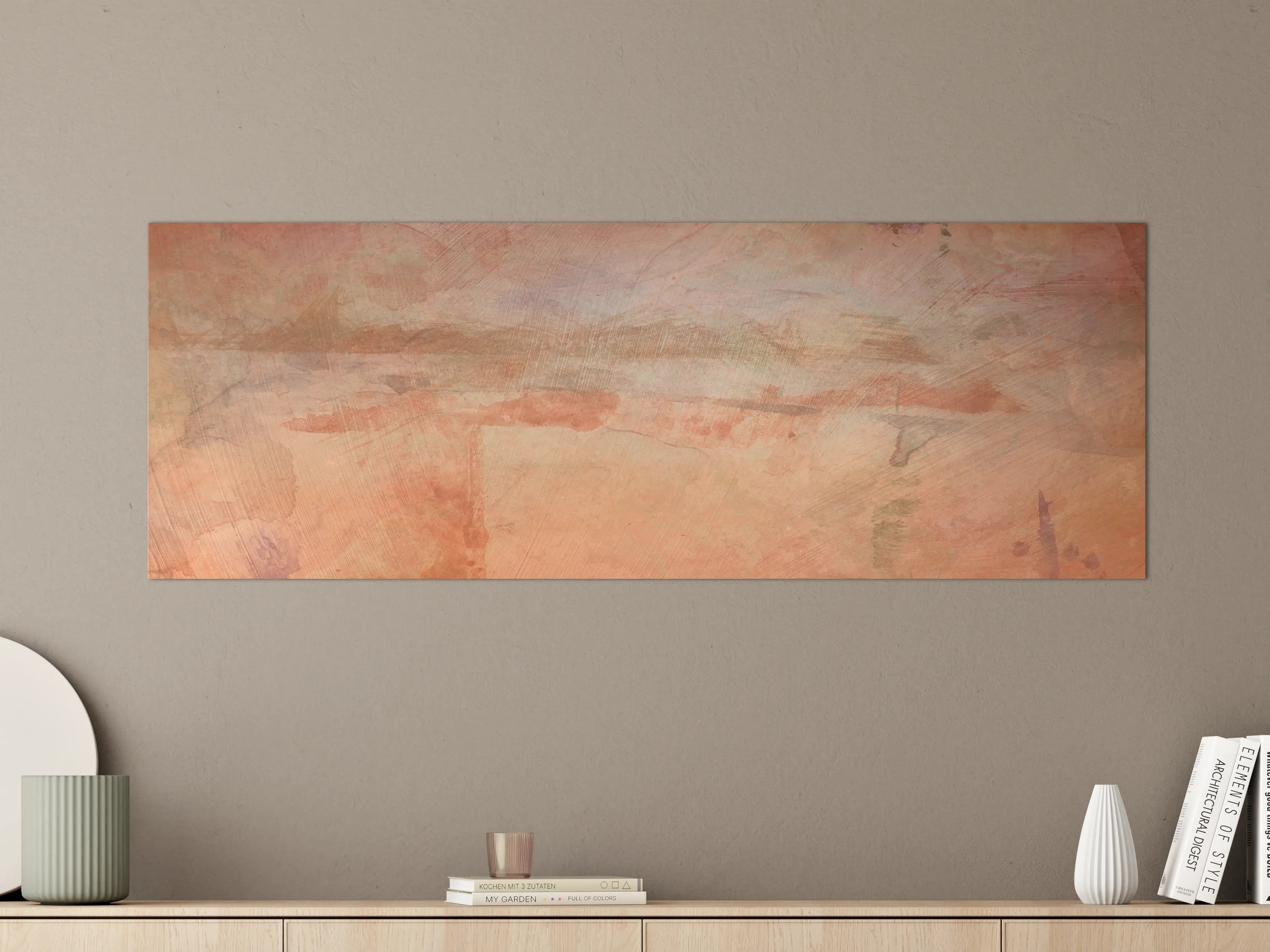 Große Wandbilder - Beige Baumwolltextur mit warmen Tönen
