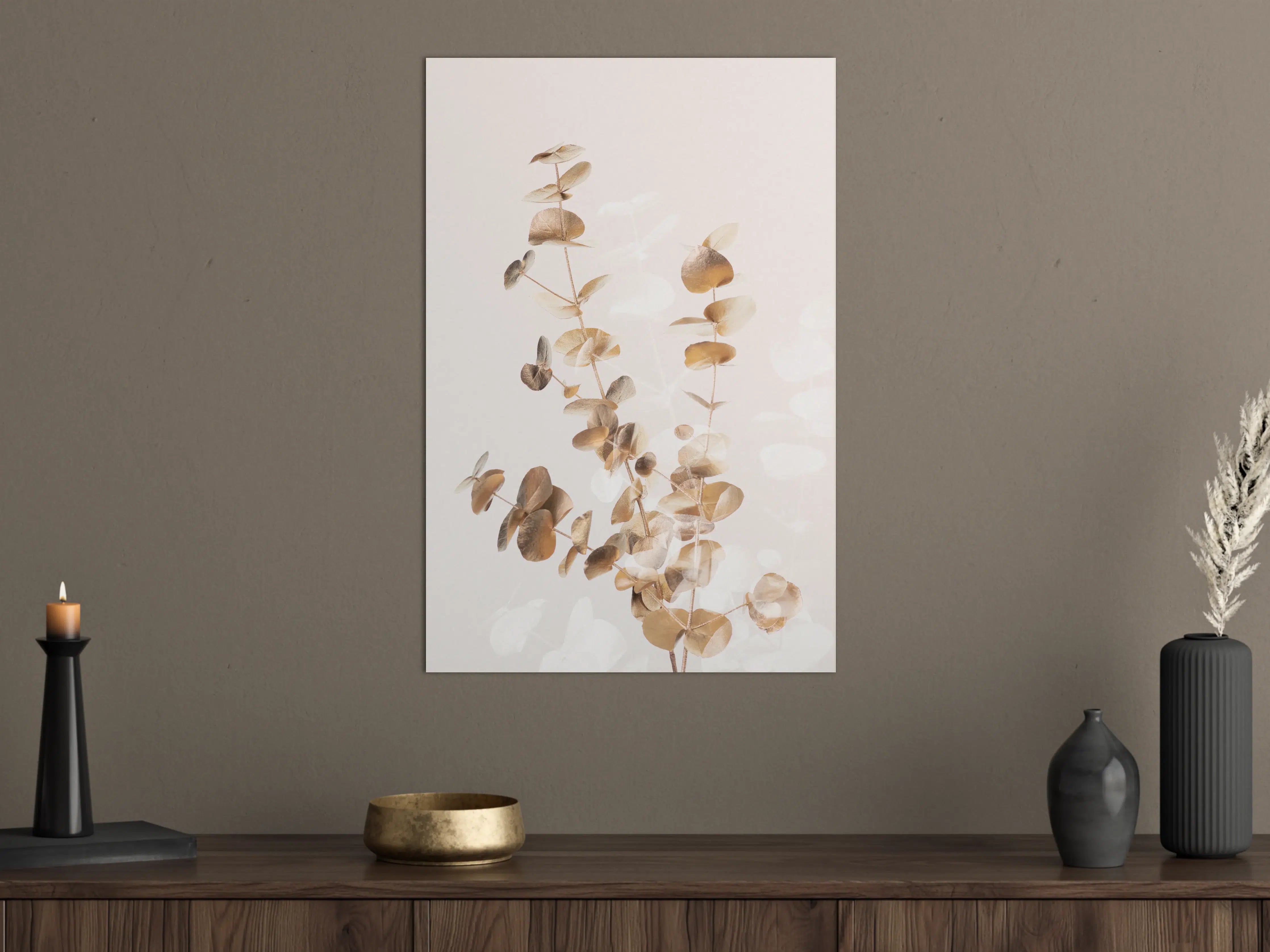 Große Wandbilder - Beige Eukalyptus-Akzente