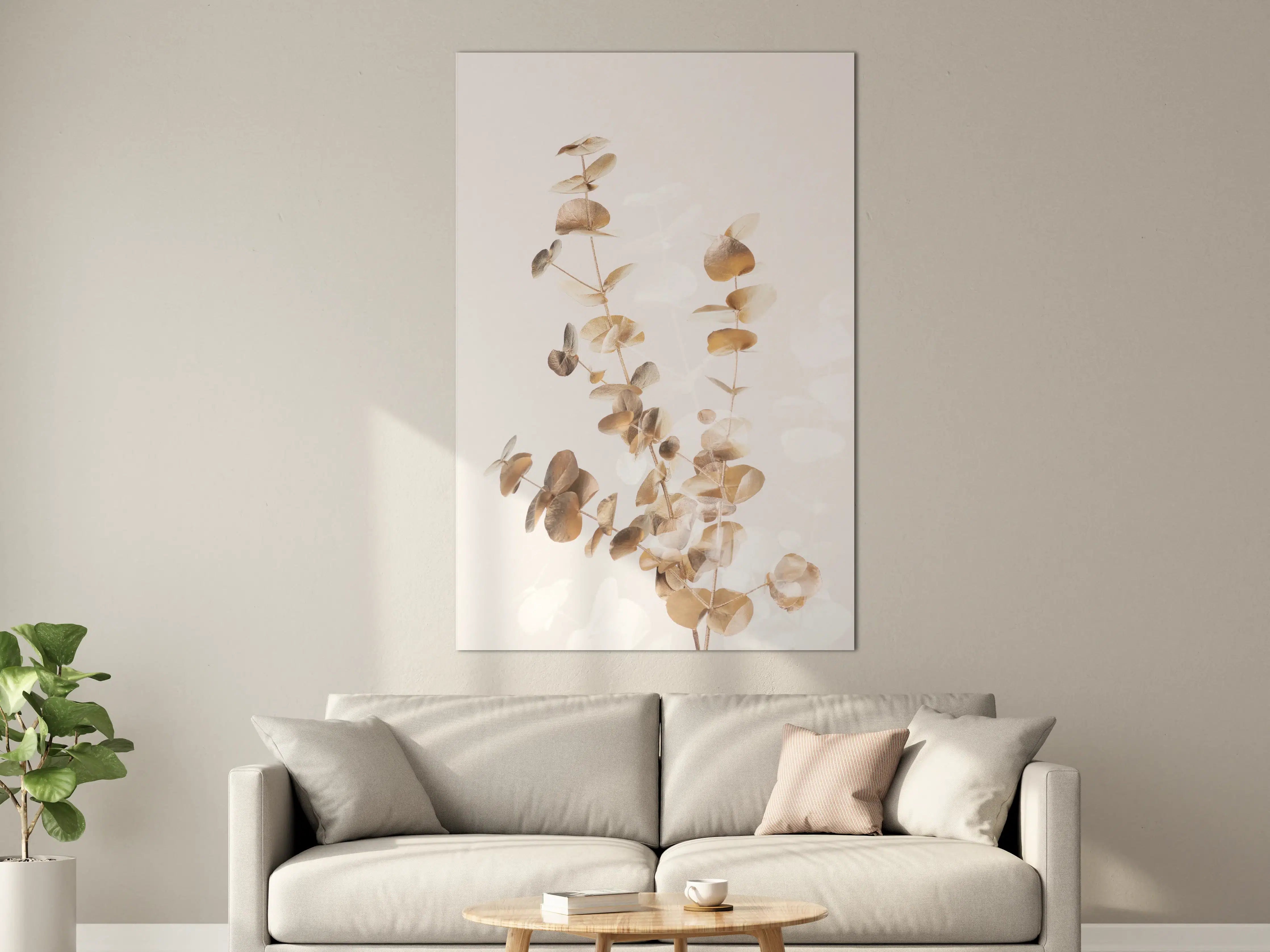 Große Wandbilder - Beige Eukalyptus-Akzente