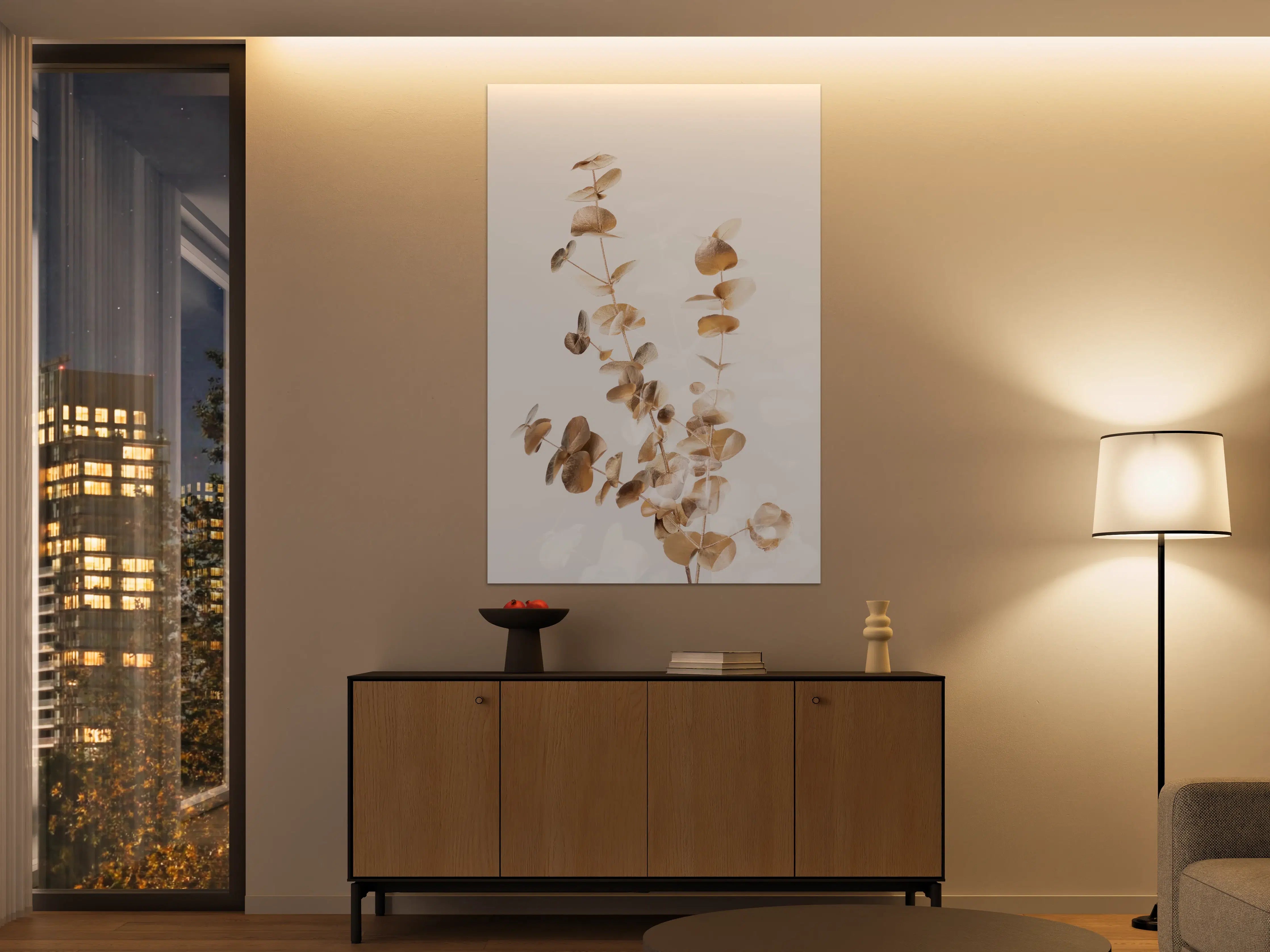 Große Wandbilder - Beige Eukalyptus-Akzente