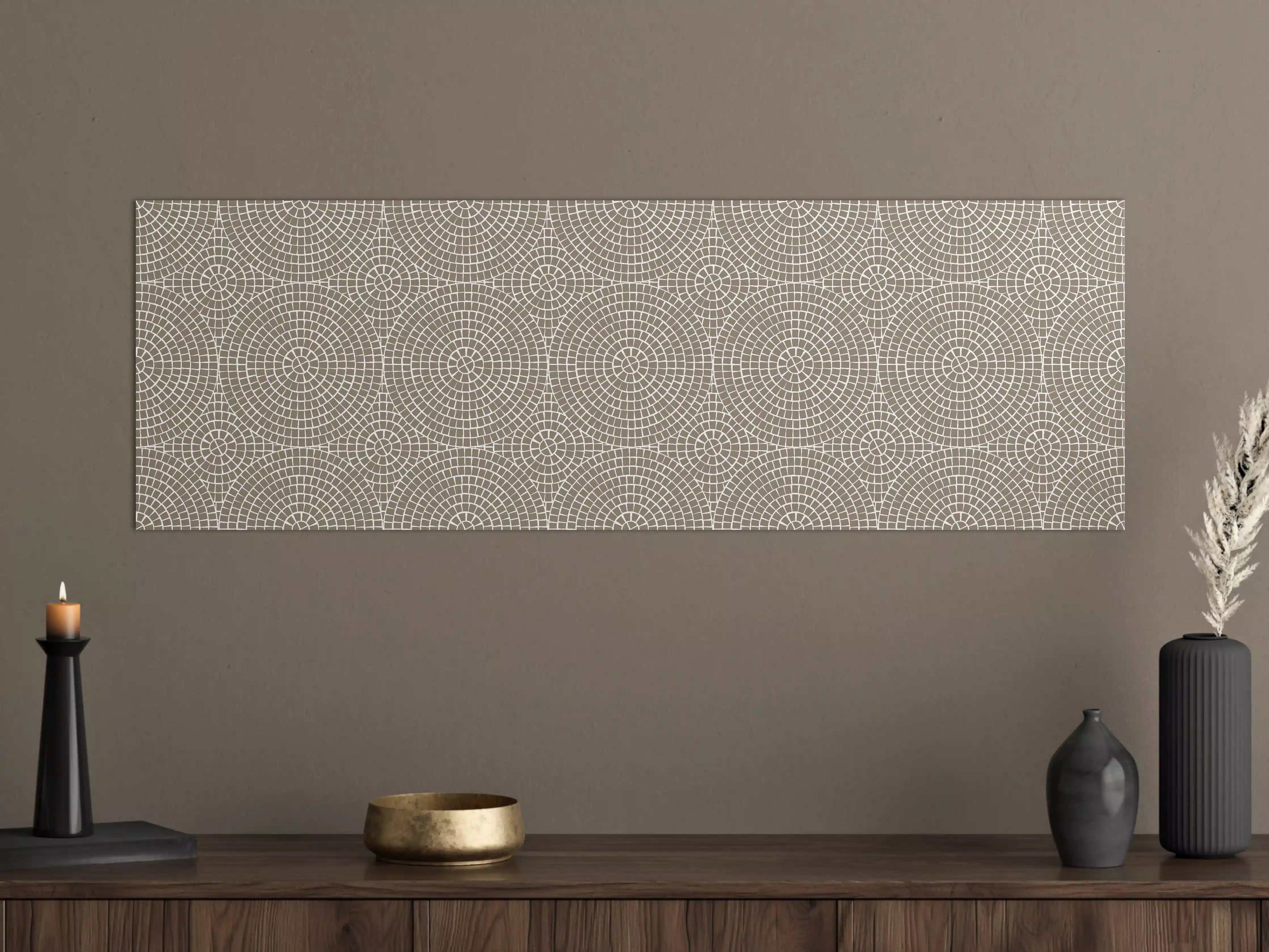 Große Wandbilder - Beige Geometrische Musterwände