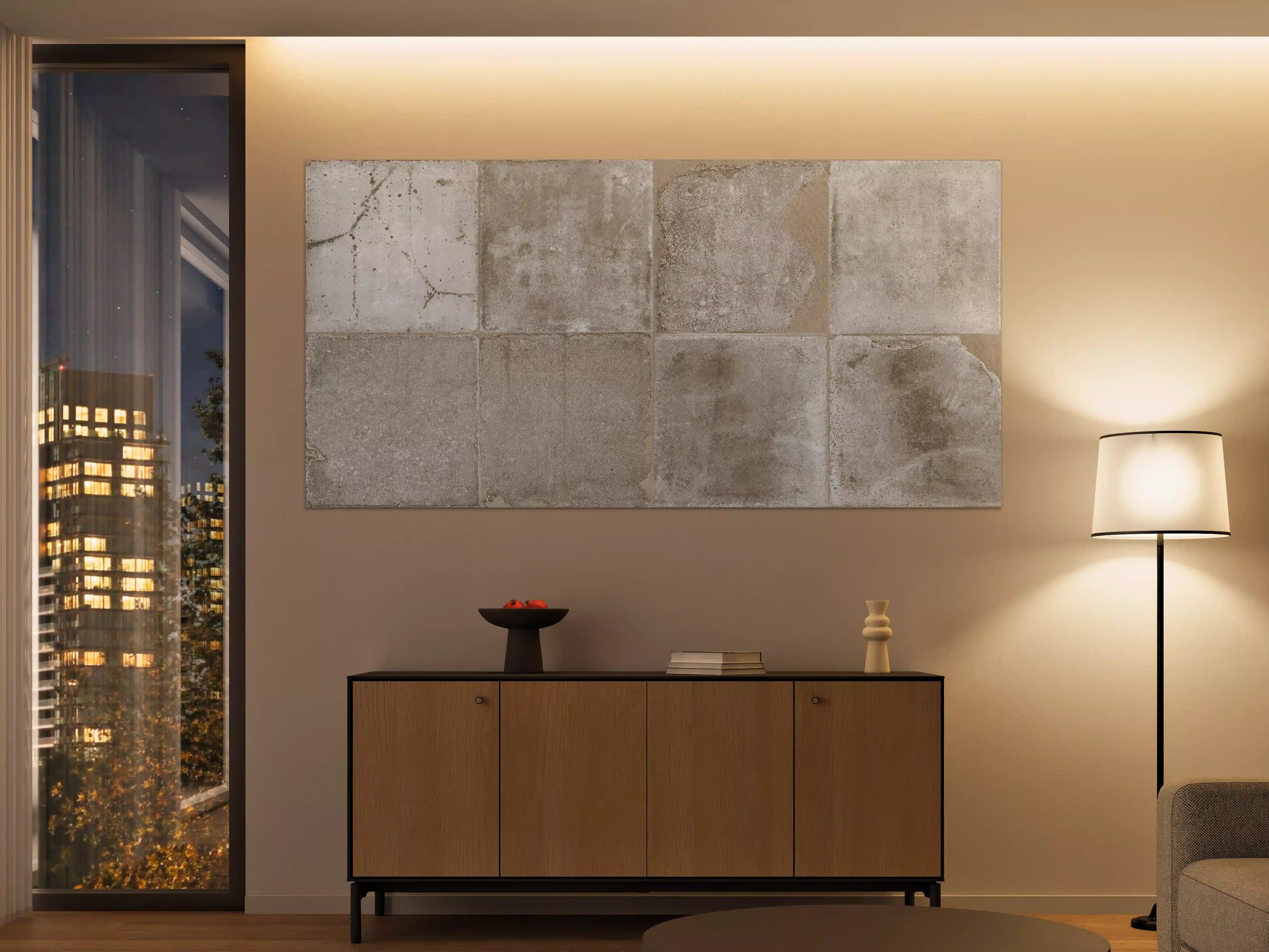Große Wandbilder - Beige Grau Steinwand-Textur