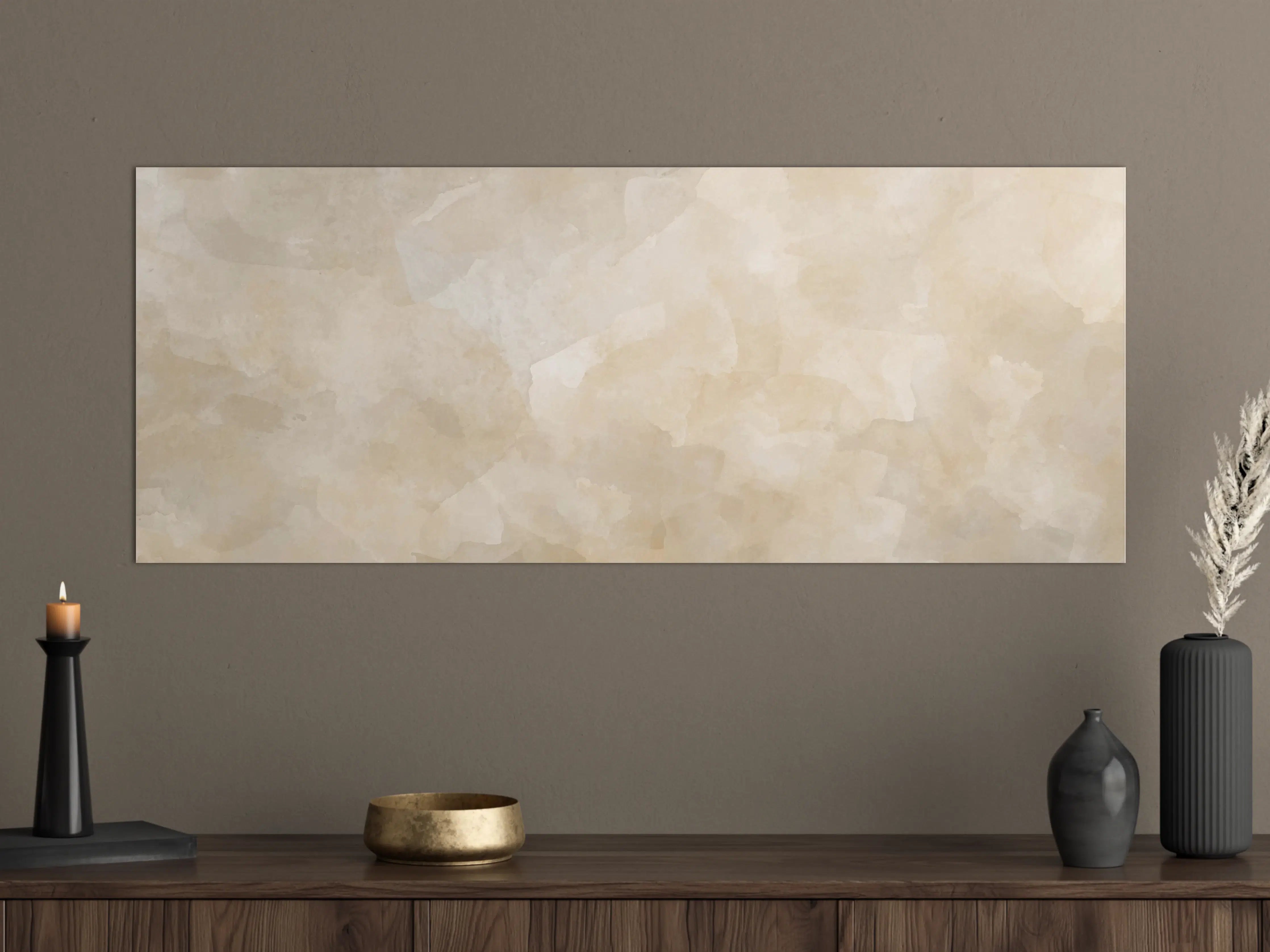 Große Wandbilder - Beige-Graue Edelstein-Optik
