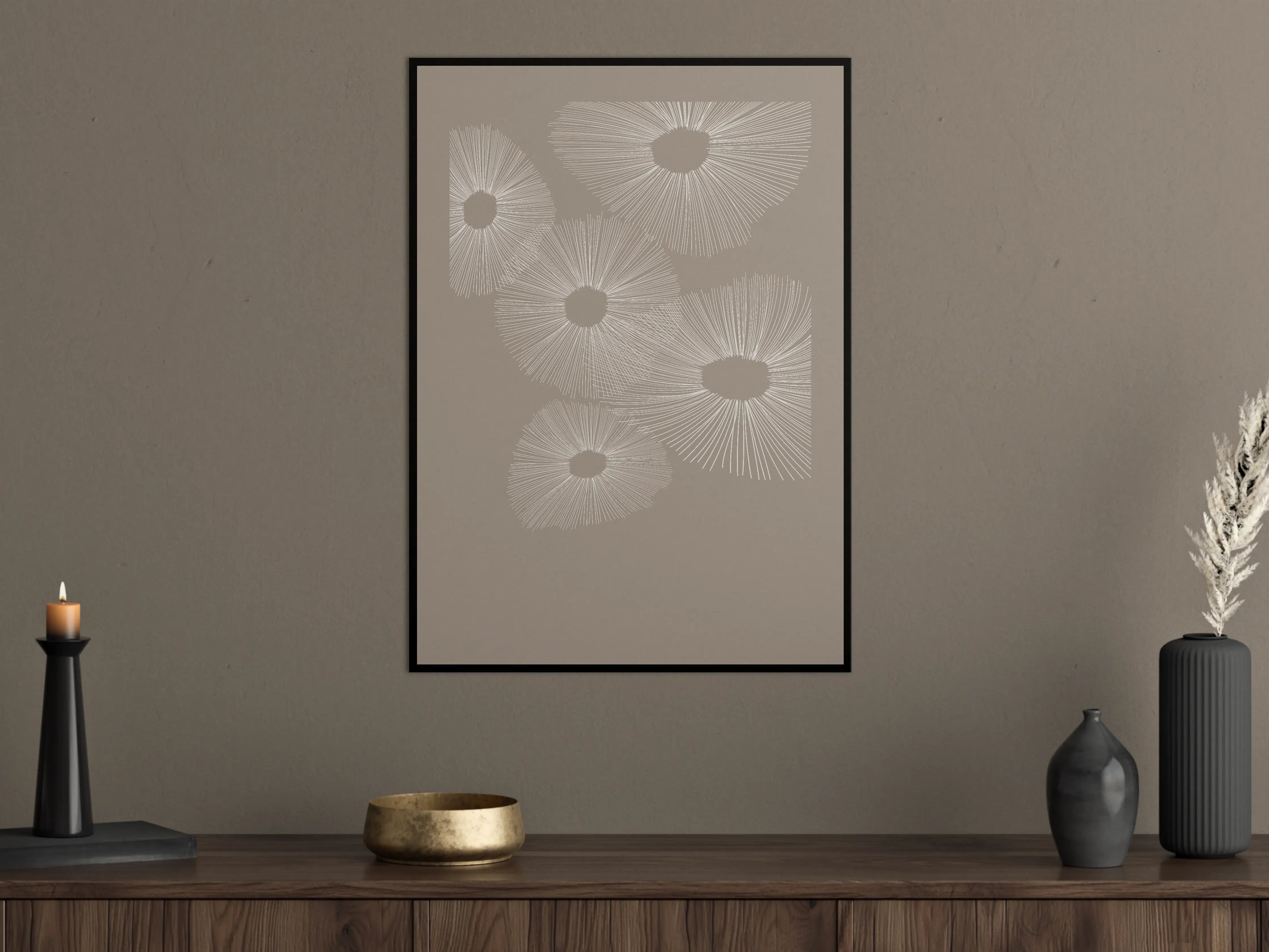 Große Wandbilder - Beige Himmel mit Sonnenstrahlen-Motiv