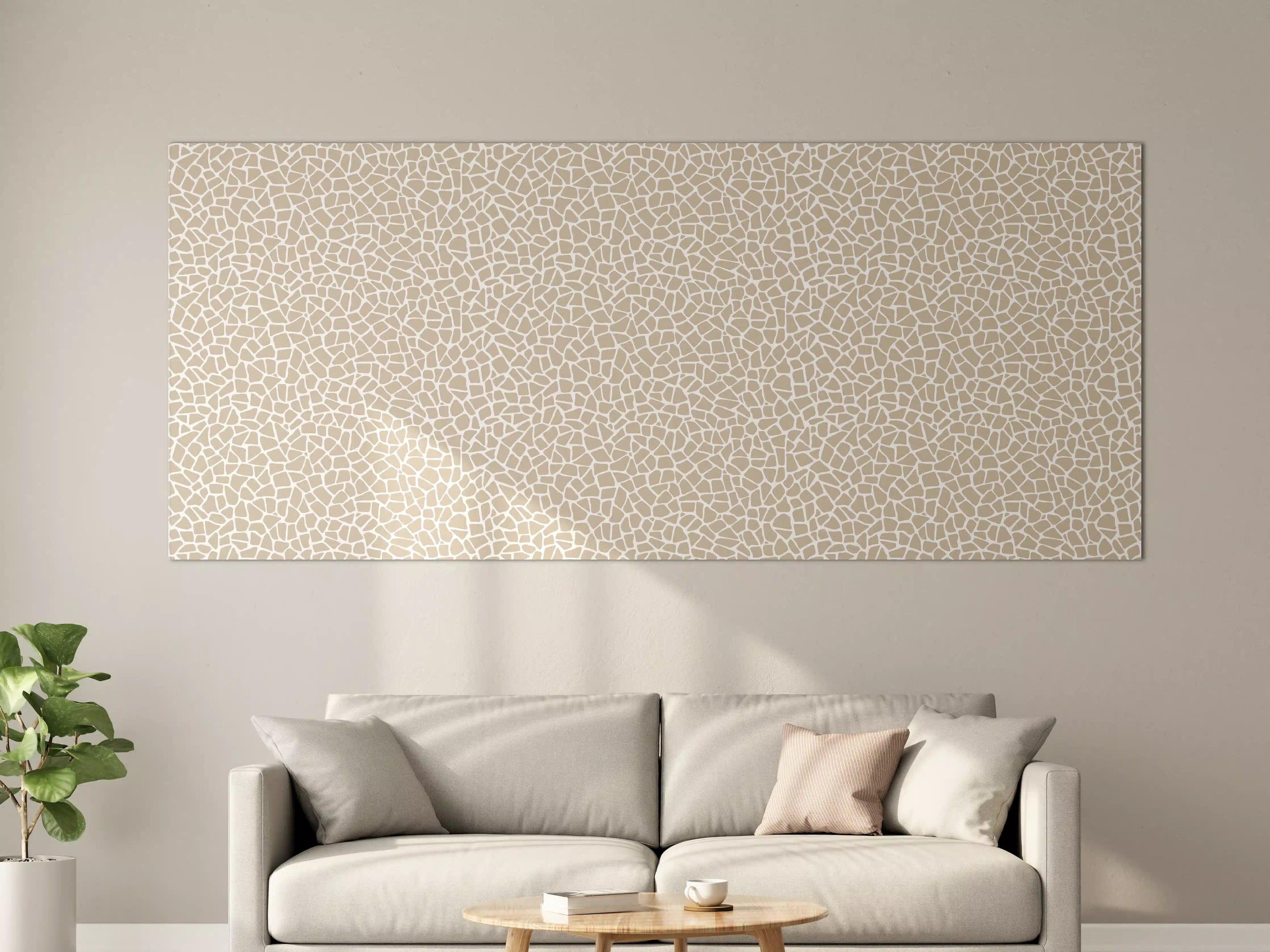 Große Wandbilder - Beige Marmorstruktur mit feinen Rissen