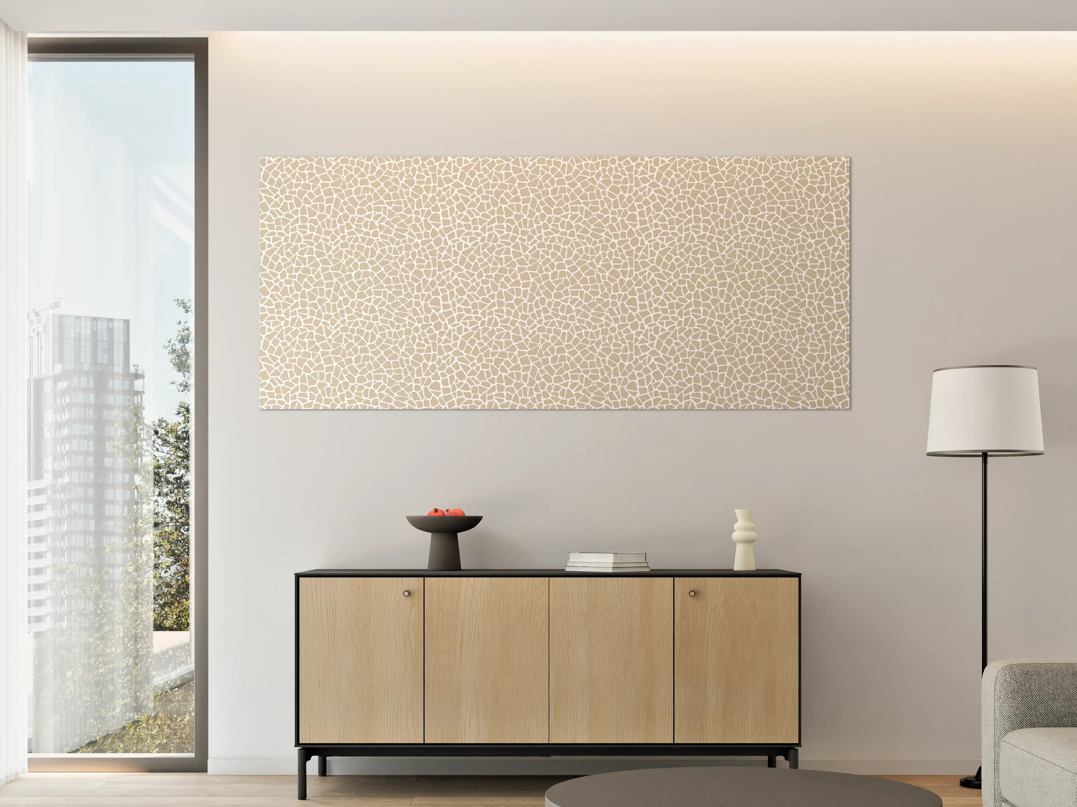 Große Wandbilder - Beige Marmorstruktur mit feinen Rissen
