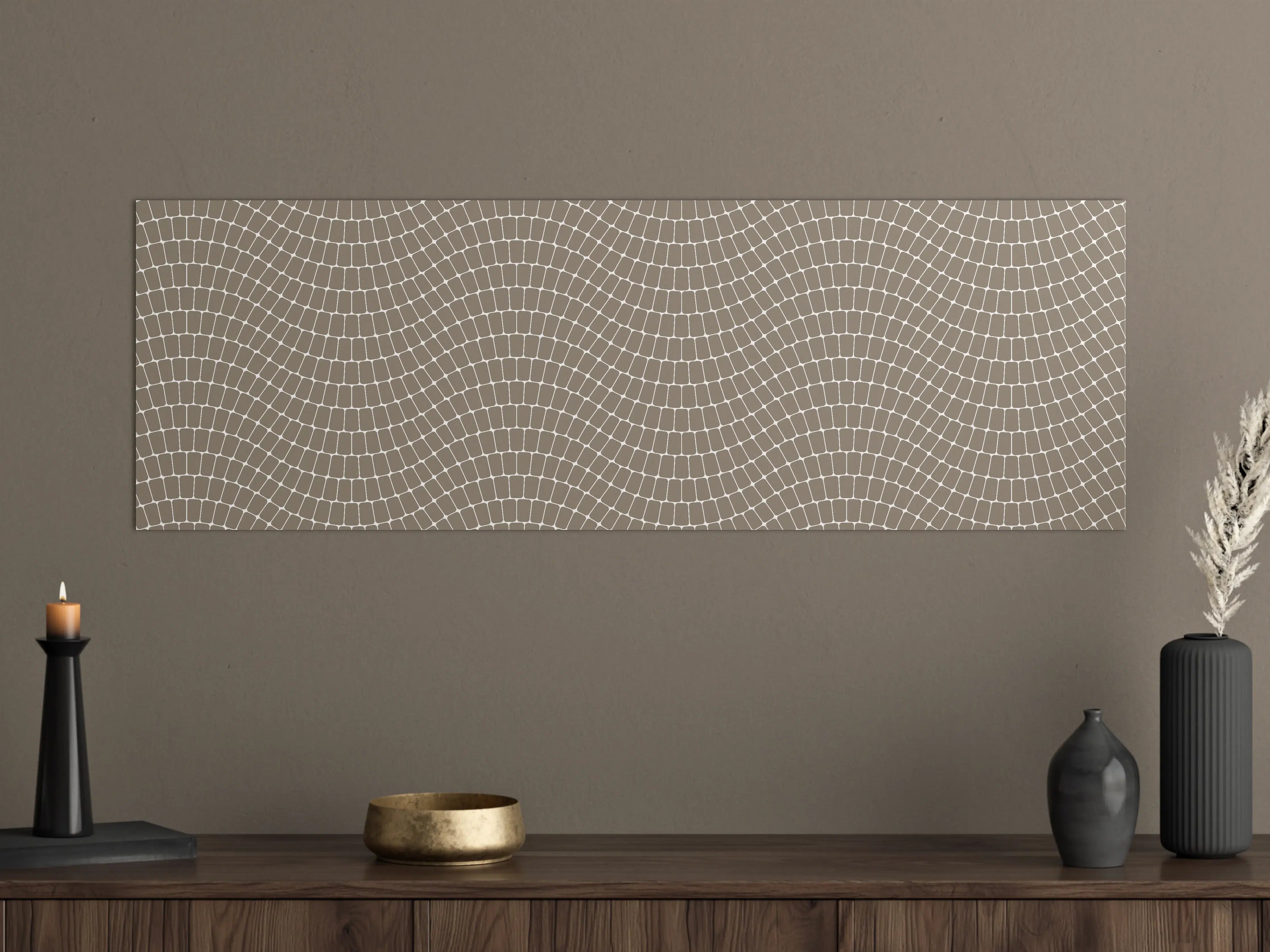 Große Wandbilder - Beige Mosaik-Design mit geometrischer Struktur