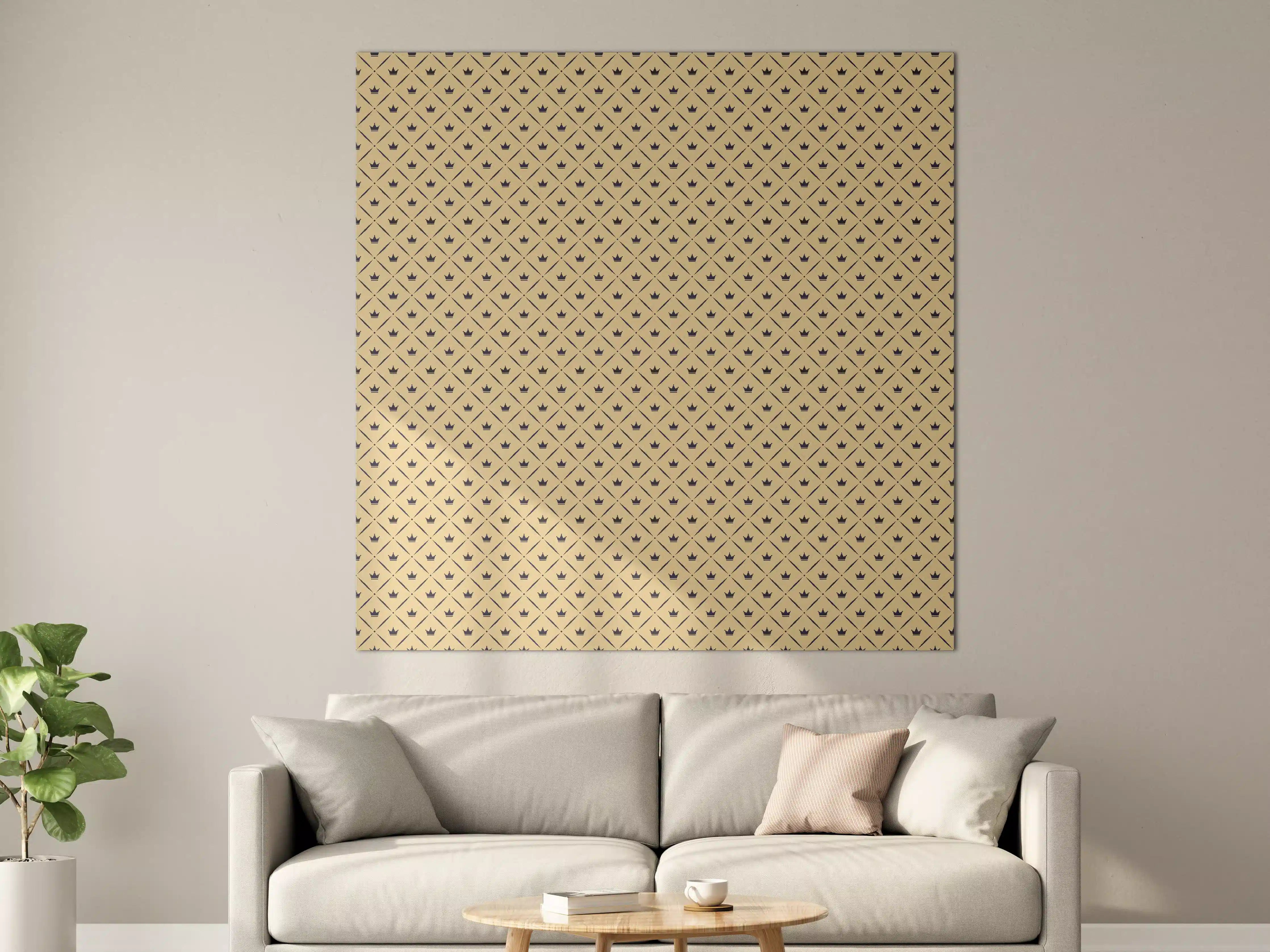 Große Wandbilder - Beige Muster Textiloptik