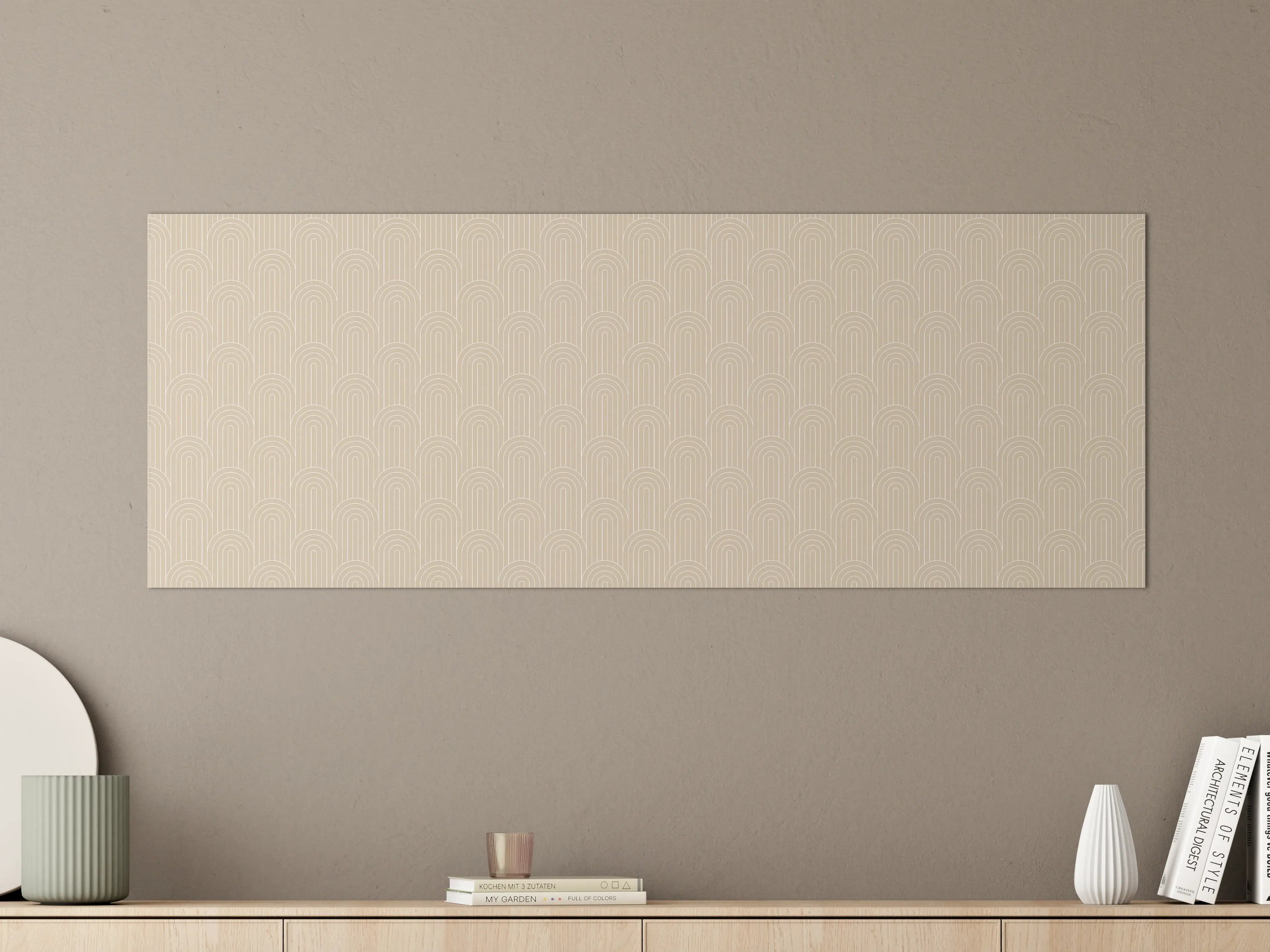 Große Wandbilder - Beige Muster mit Wellen-Design