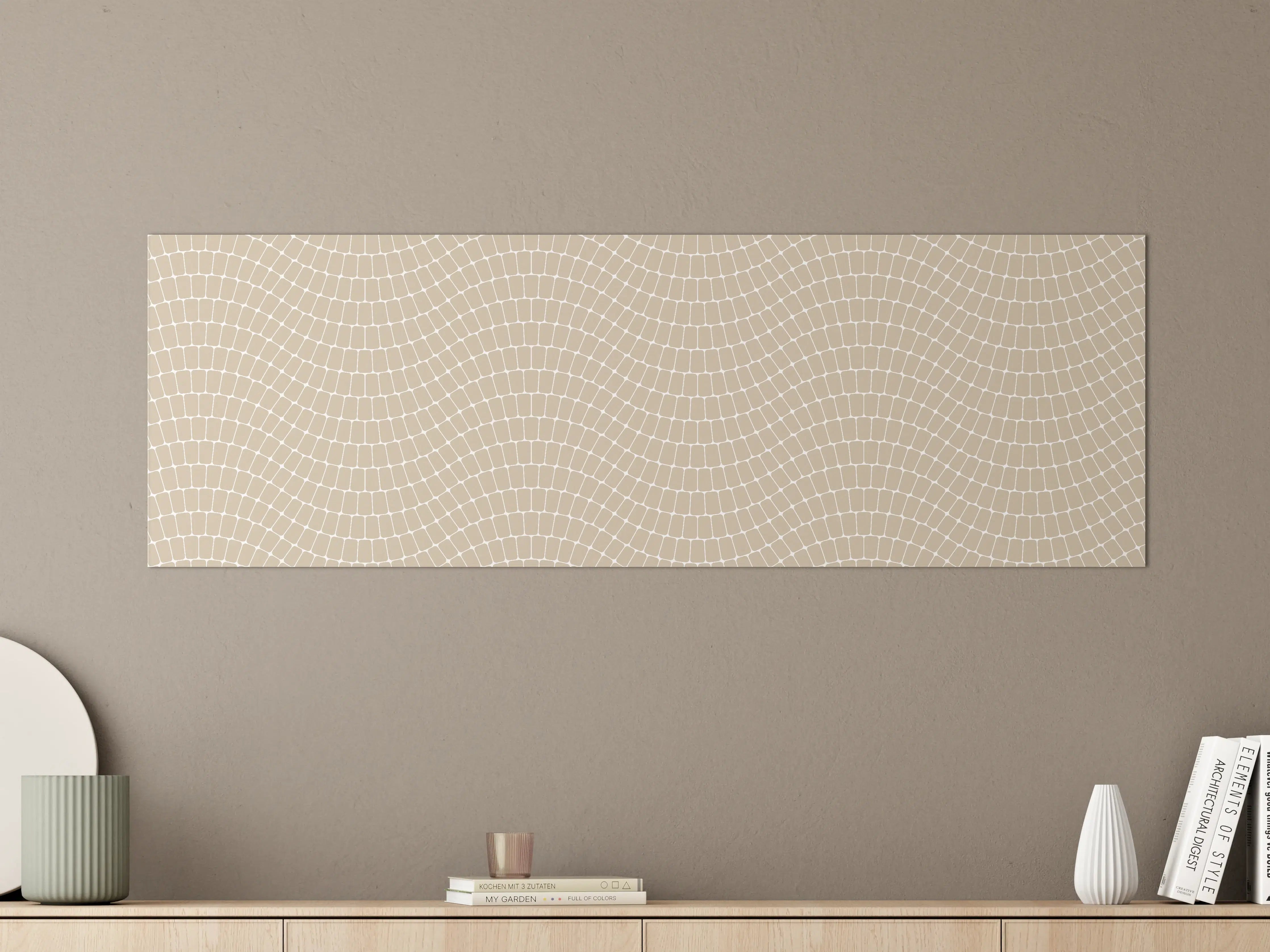 Große Wandbilder - Beige-Muster mit Wellenstruktur