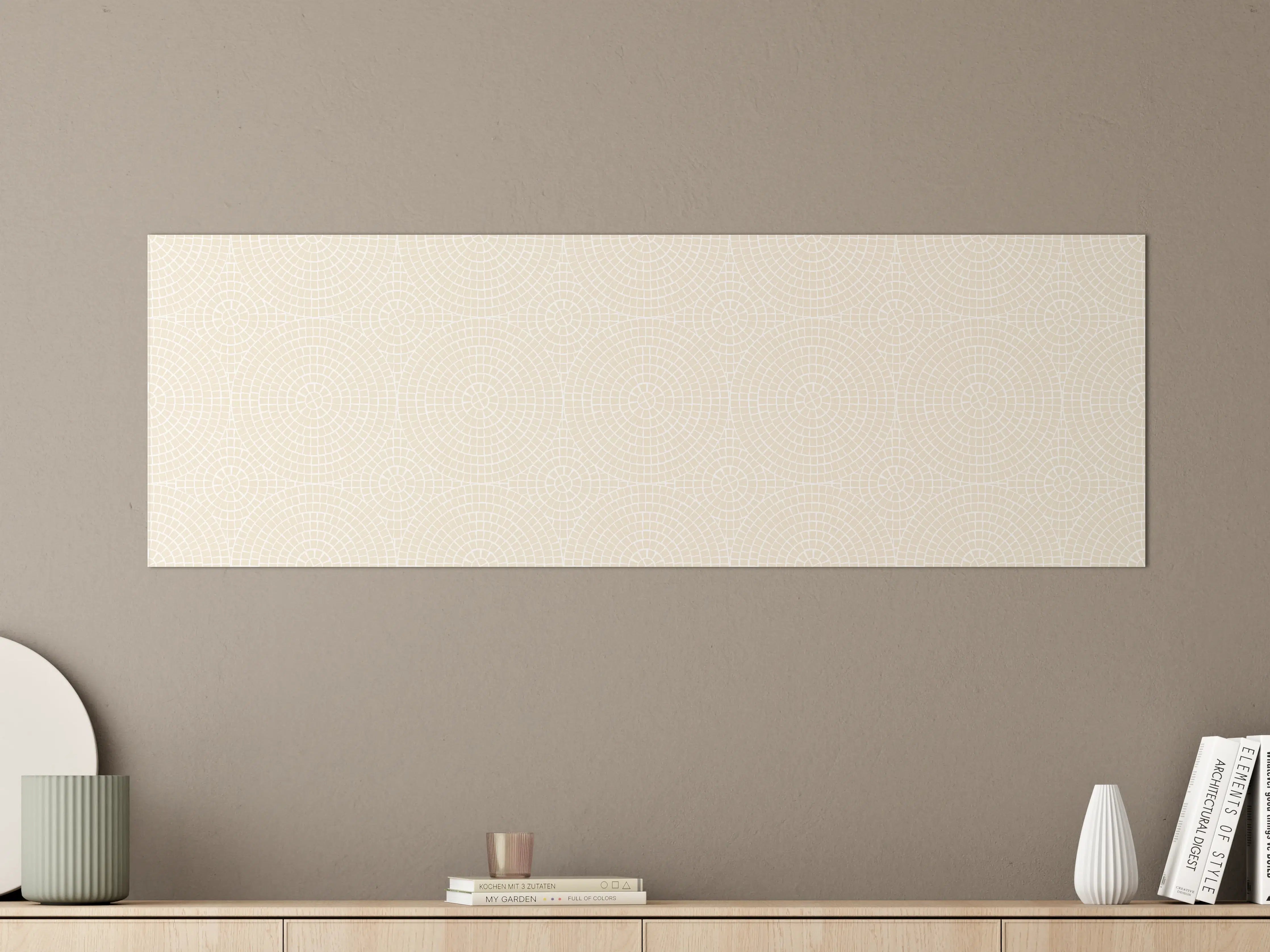 Große Wandbilder - Beige Muster mit feinem Strukturdesign
