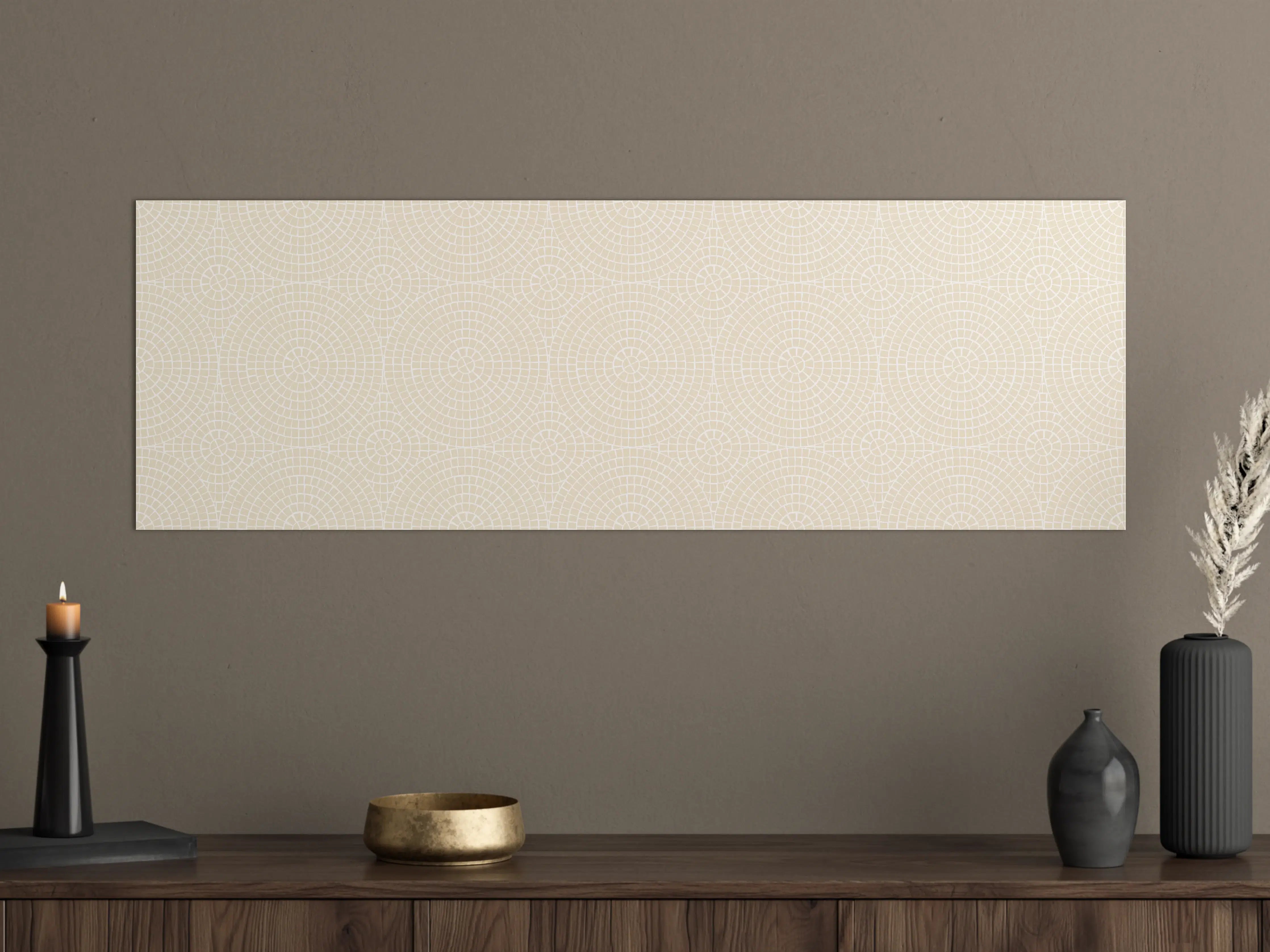 Große Wandbilder - Beige Muster mit feinem Strukturdesign