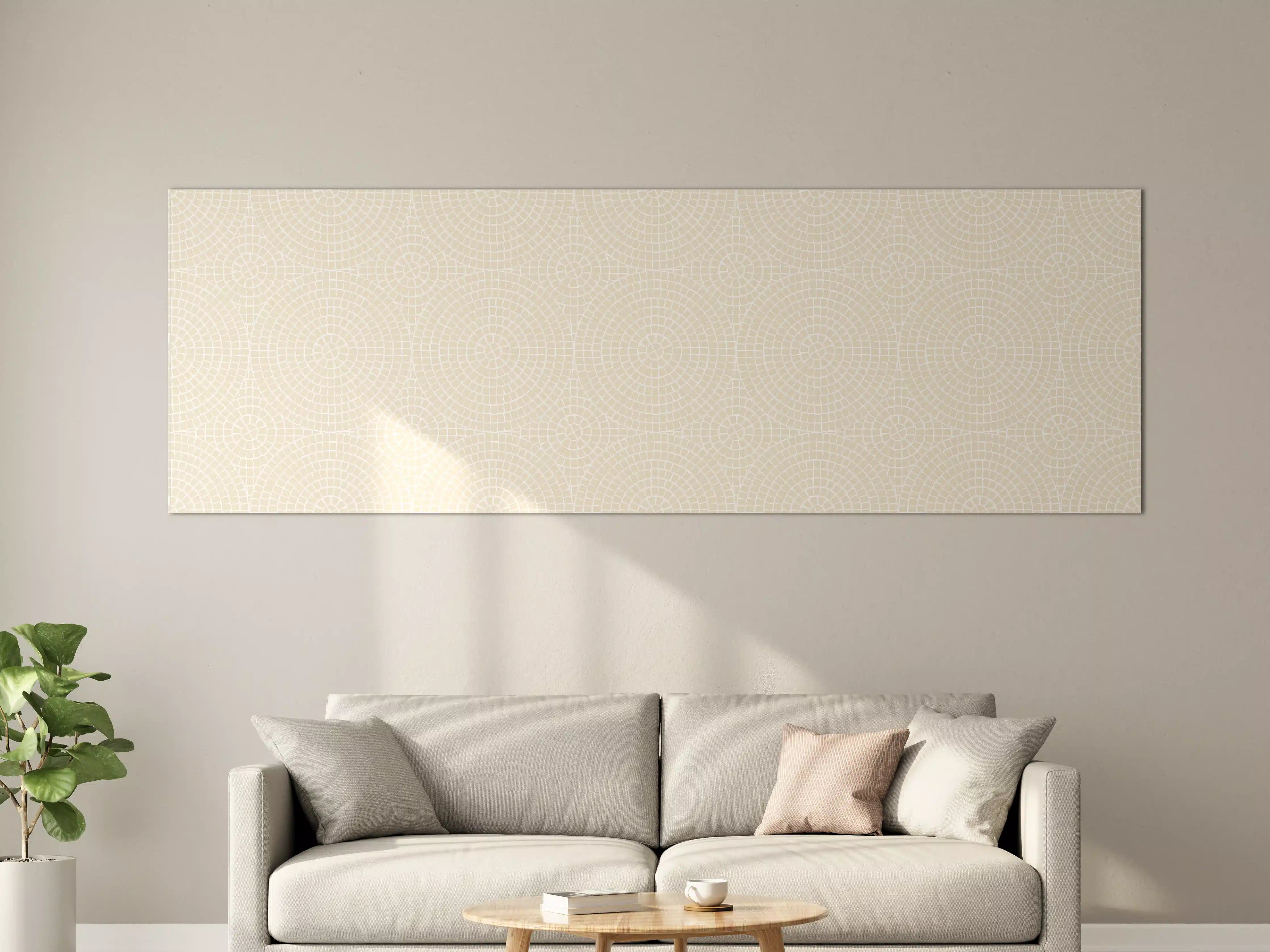 Große Wandbilder - Beige Muster mit feinem Strukturdesign