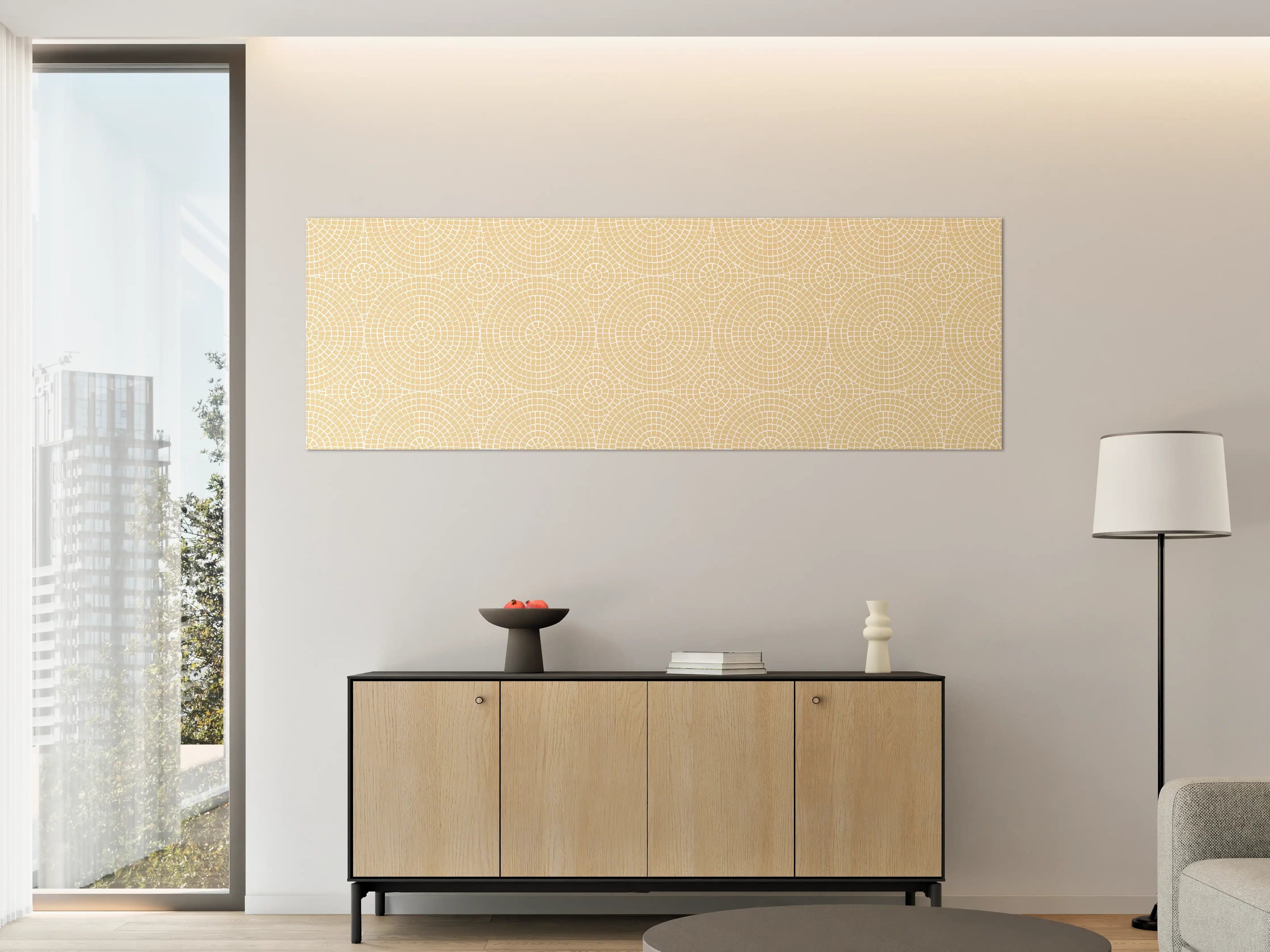 Große Wandbilder - Beige Muster mit kreisförmiger Struktur