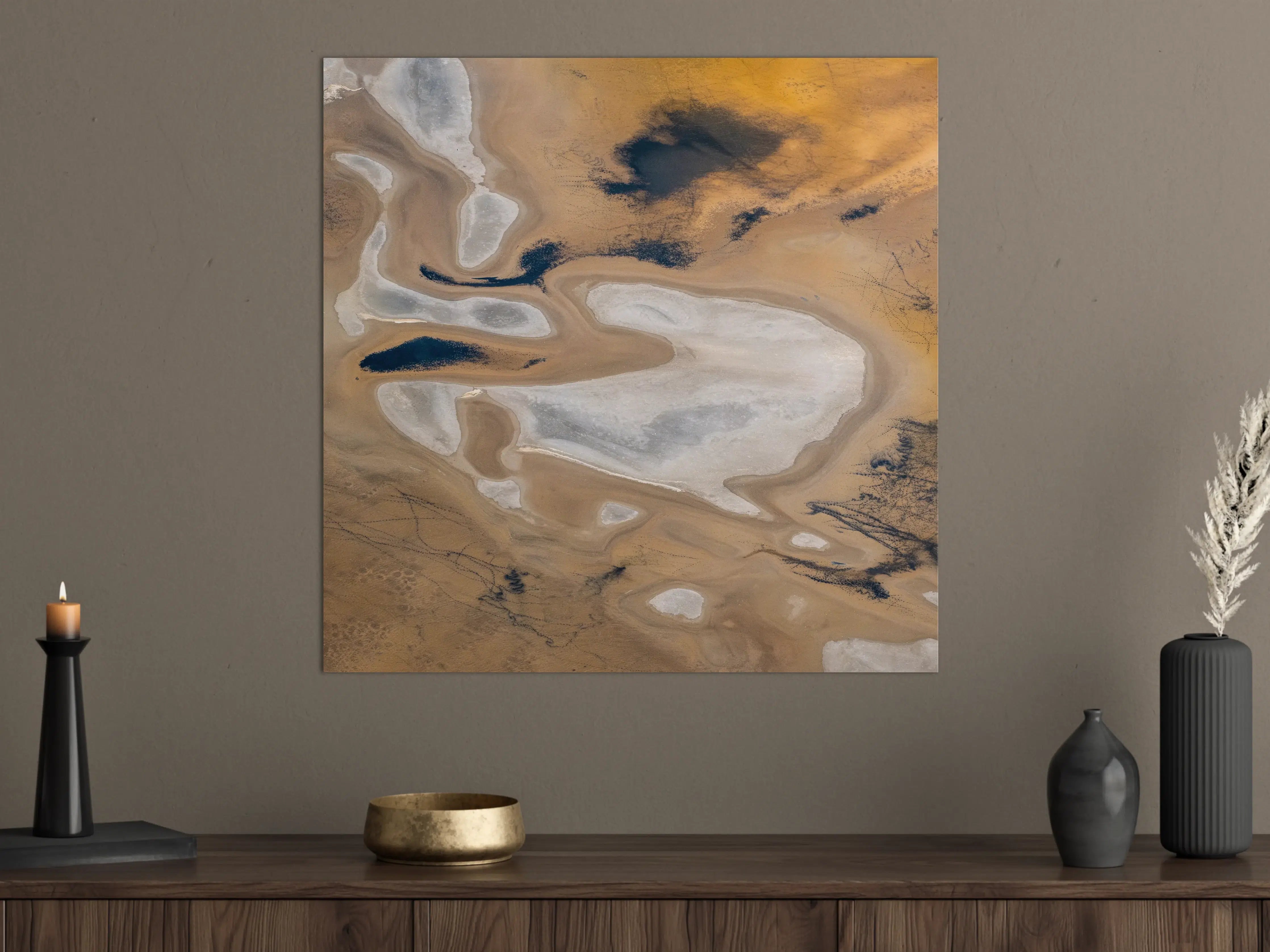 Große Wandbilder - Beige Sand Abstraktion
