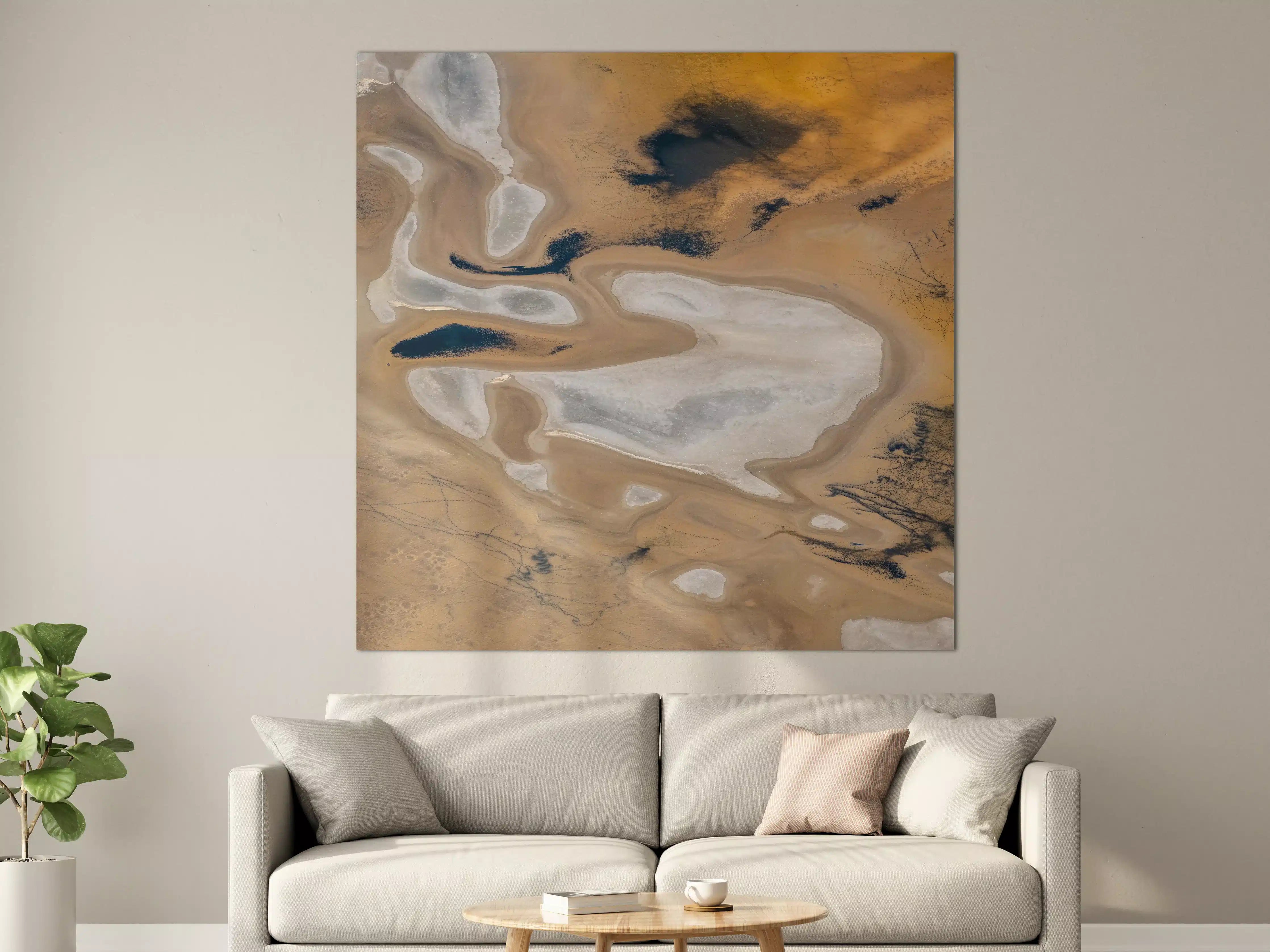 Große Wandbilder - Beige Sand Abstraktion
