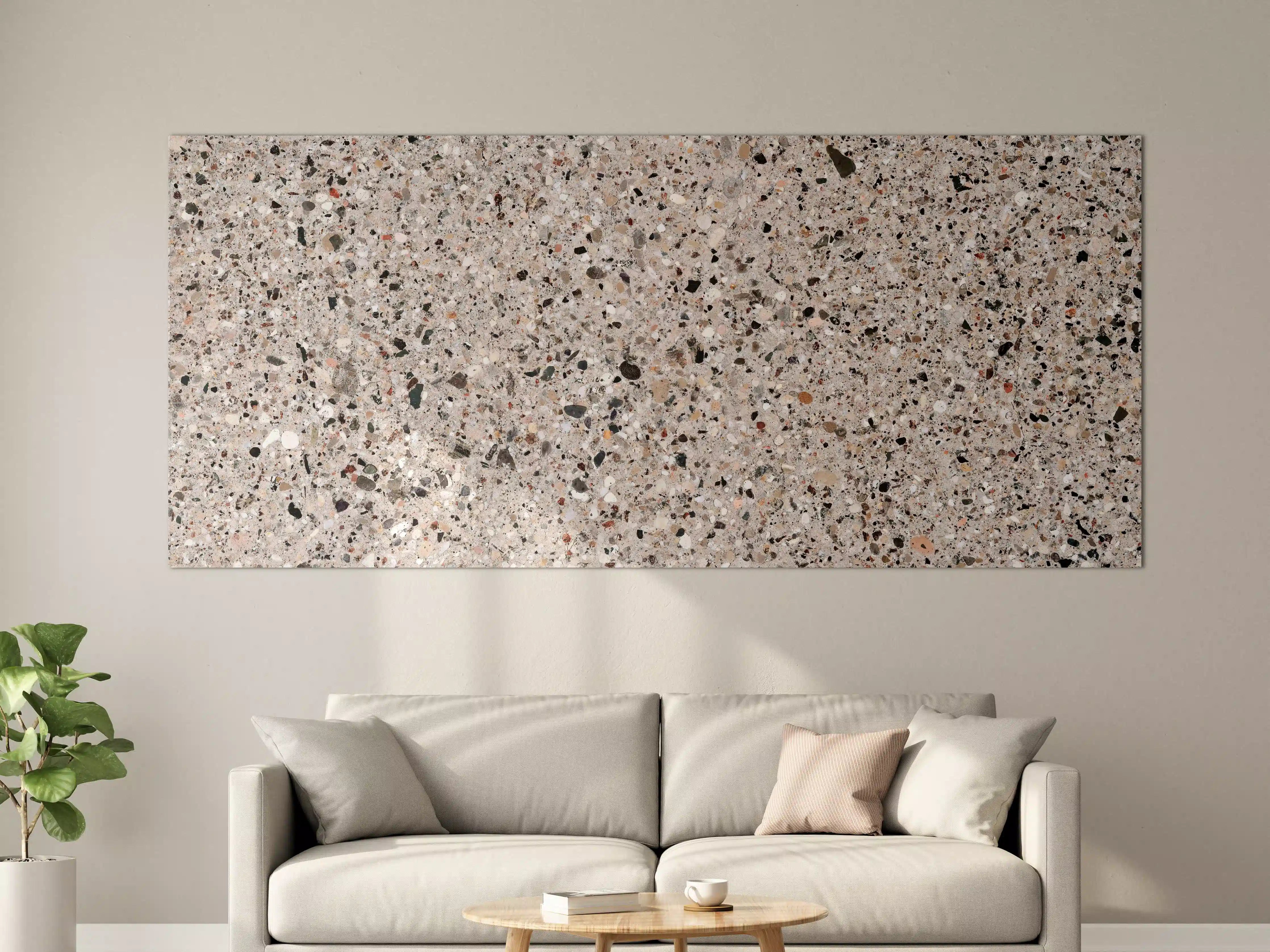 Große Wandbilder - Beige Steinterrazzo Textur