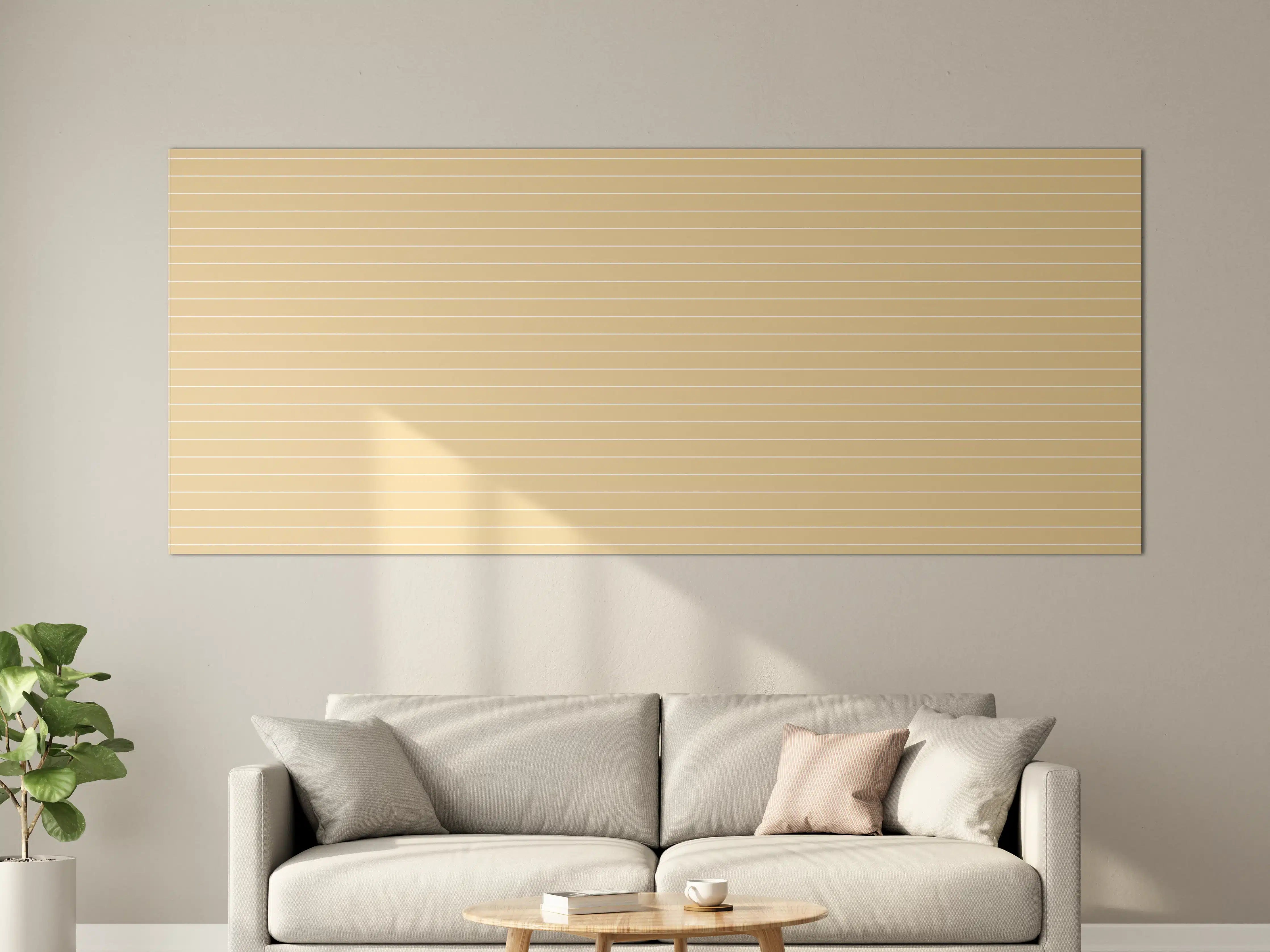 Große Wandbilder - Beige Streifen Hintergrund mit feinen Linien